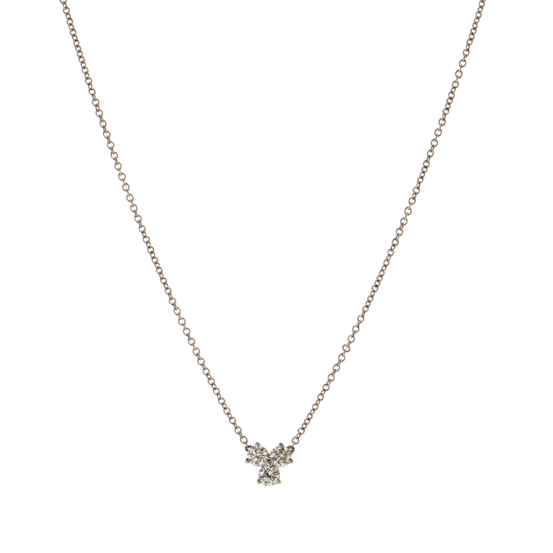 Aria Pendant Necklace Platinum and Diamonds
