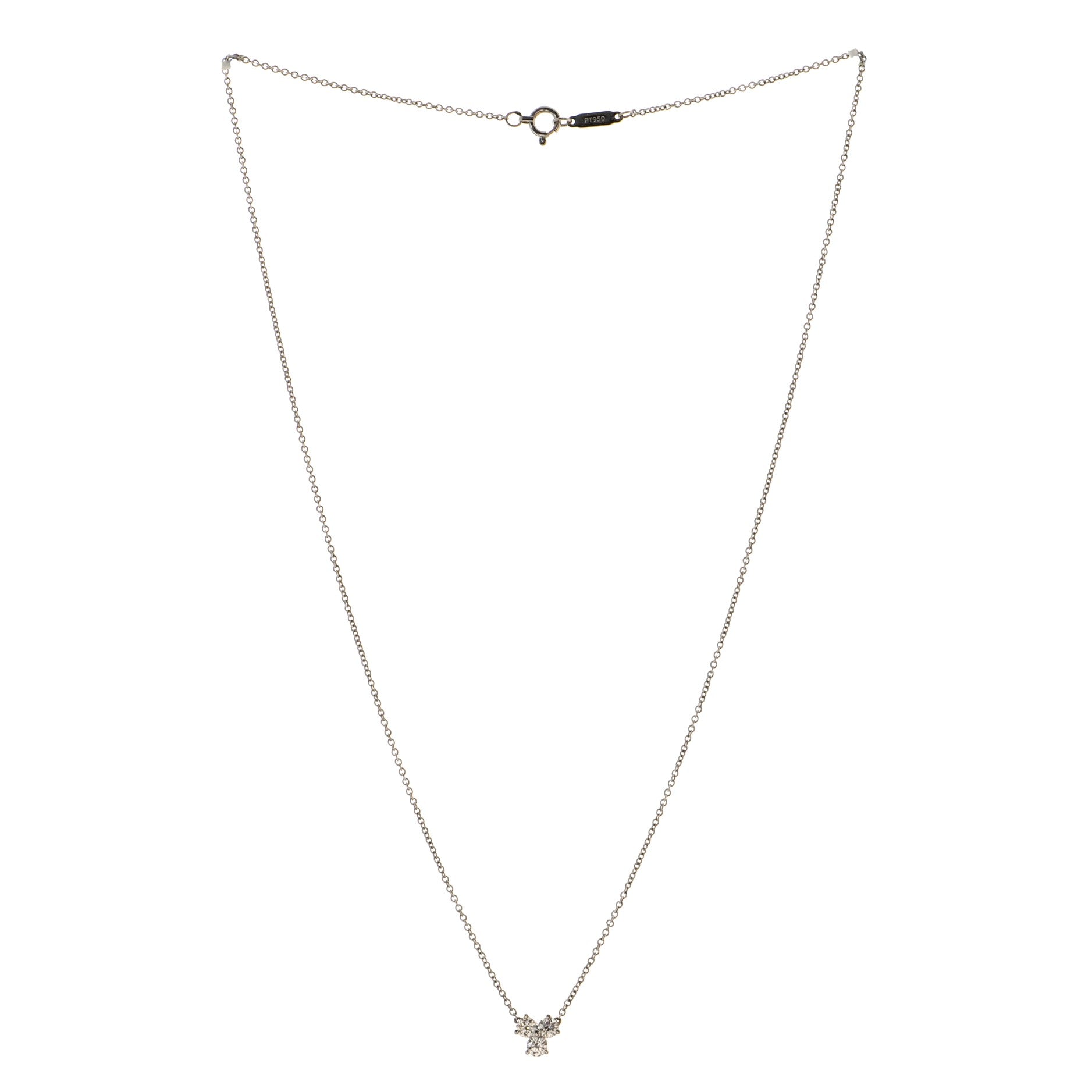Aria Pendant Necklace Platinum and Diamonds