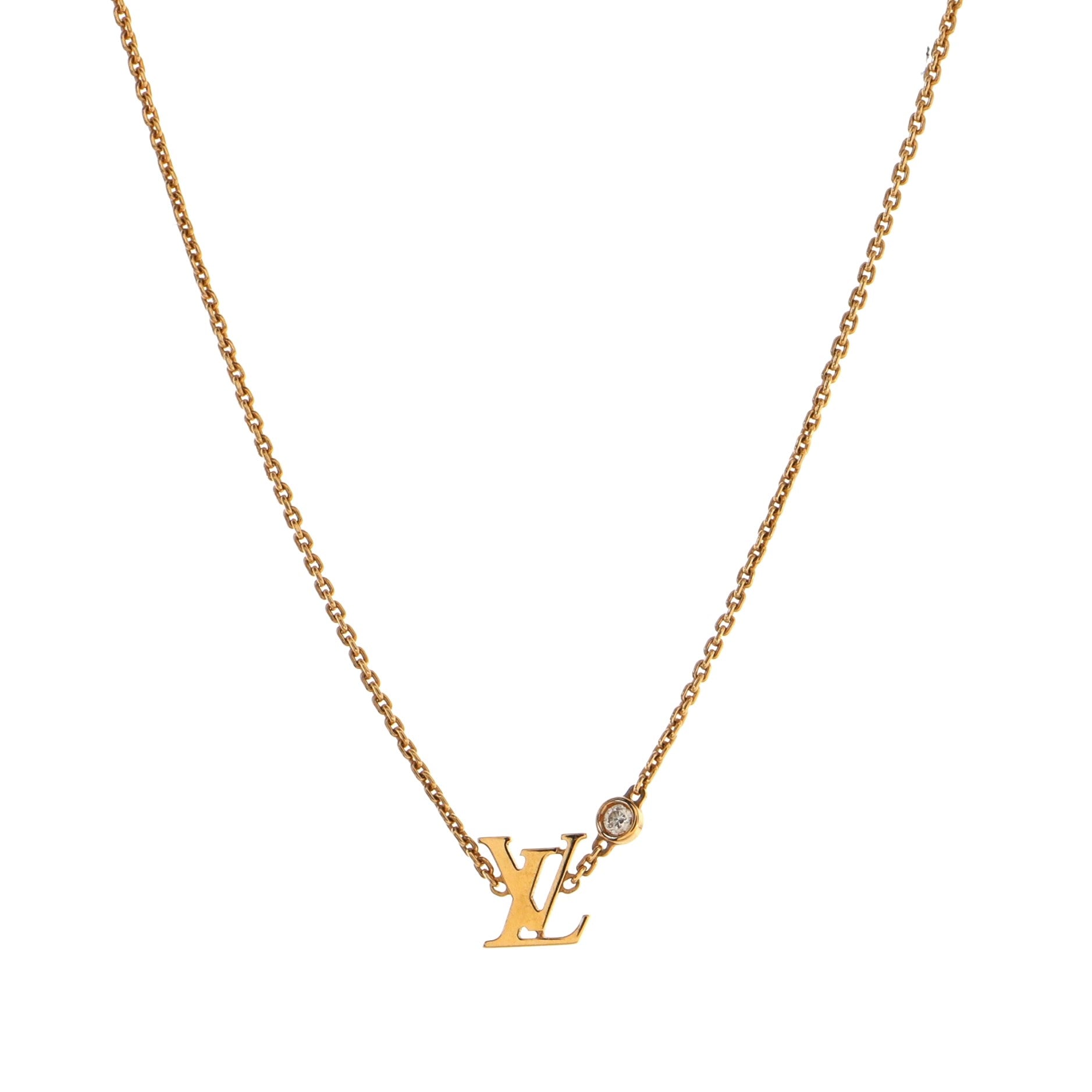 Idylle Blossom LV Pendant Necklace 18K Yellow Gold with Diamond