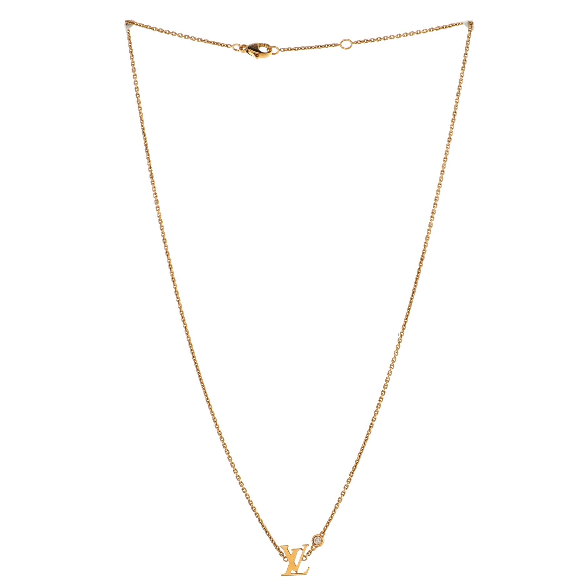 Idylle Blossom LV Pendant Necklace 18K Yellow Gold with Diamond