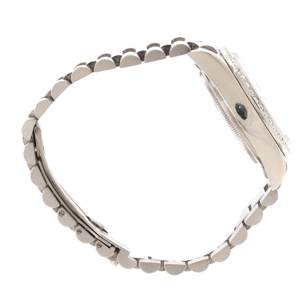Oyster Perpetual President Day-Date Automatic Watch Platinum with Diamond Bezel and Round and Baguette Diamond Markers 36