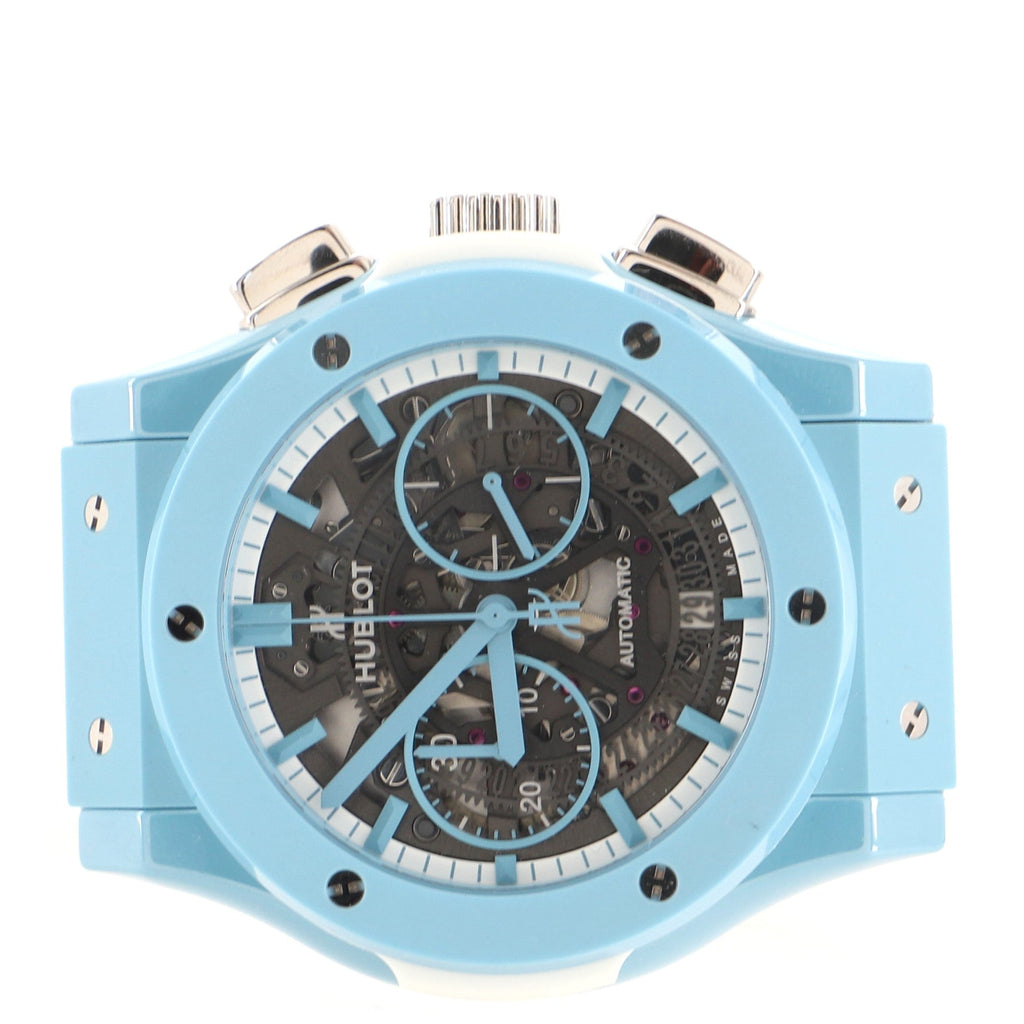 Classic Fusion Aerofusion Chronograph Skeleton Automatic Watch Ceramic and Rubber 45