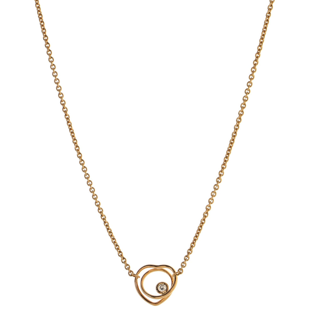Vertige Coeur Pendant Necklace 18K Rose Gold with Diamond XS
