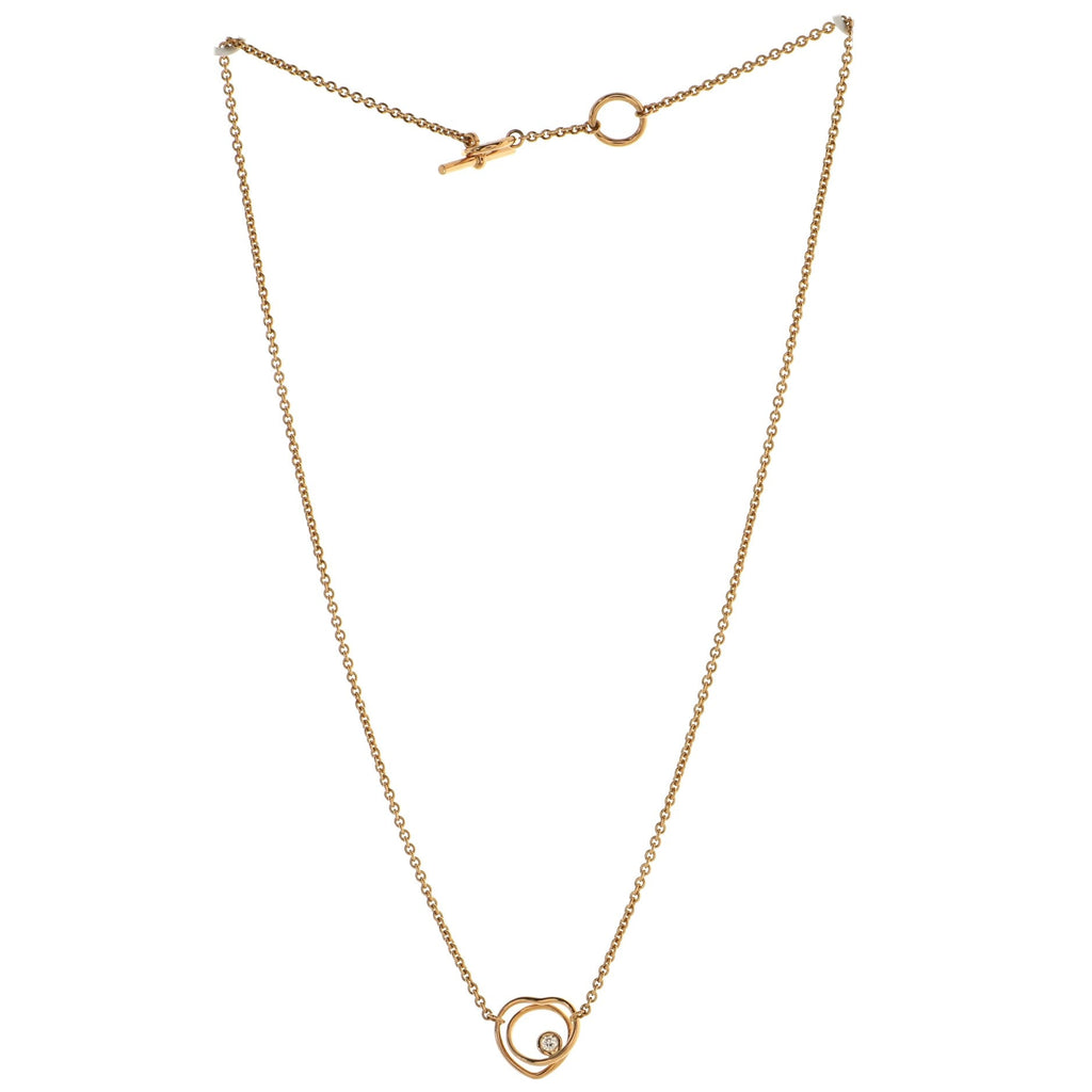 Vertige Coeur Pendant Necklace 18K Rose Gold with Diamond XS