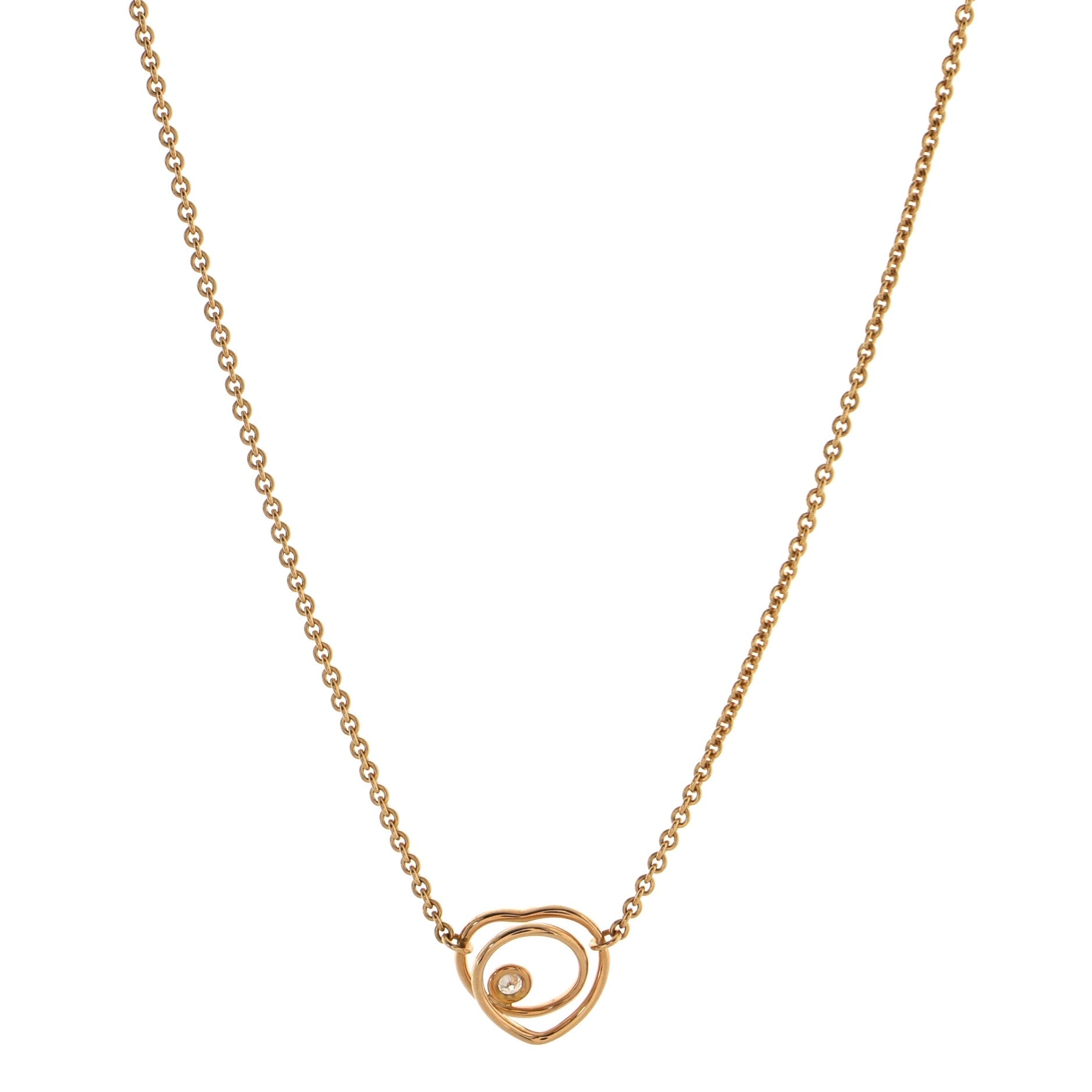 Vertige Coeur Pendant Necklace 18K Rose Gold with Diamond XS