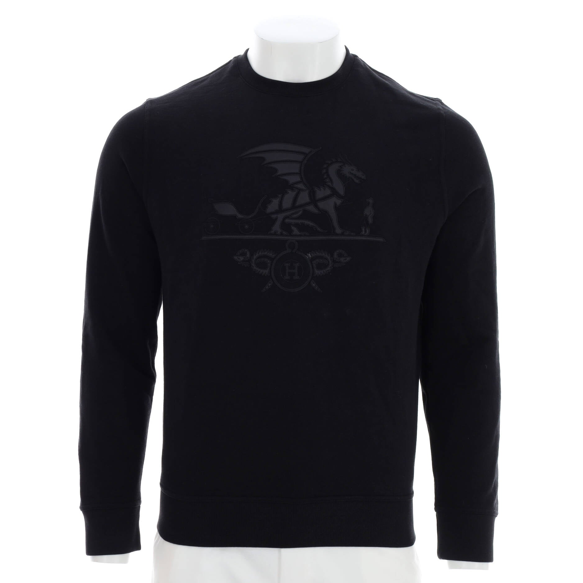 Men's Ex-Libris Dragon Sweatshirt Cotton with Lambskin