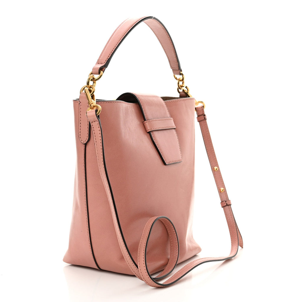 Calfskin Madeline Bucket Bag Blush
