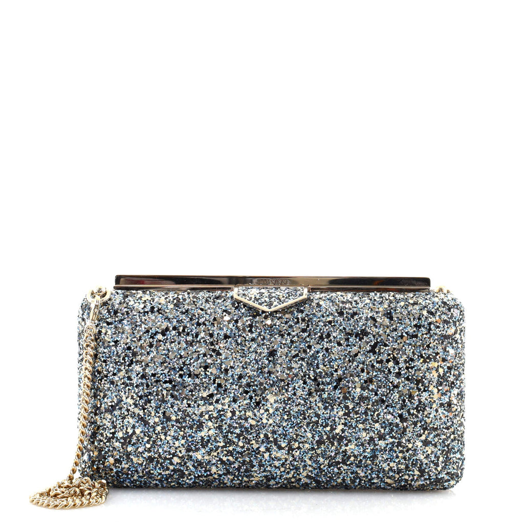 Ellipse Clutch Glitter Leather