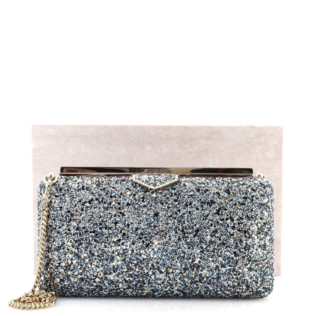 Ellipse Clutch Glitter Leather