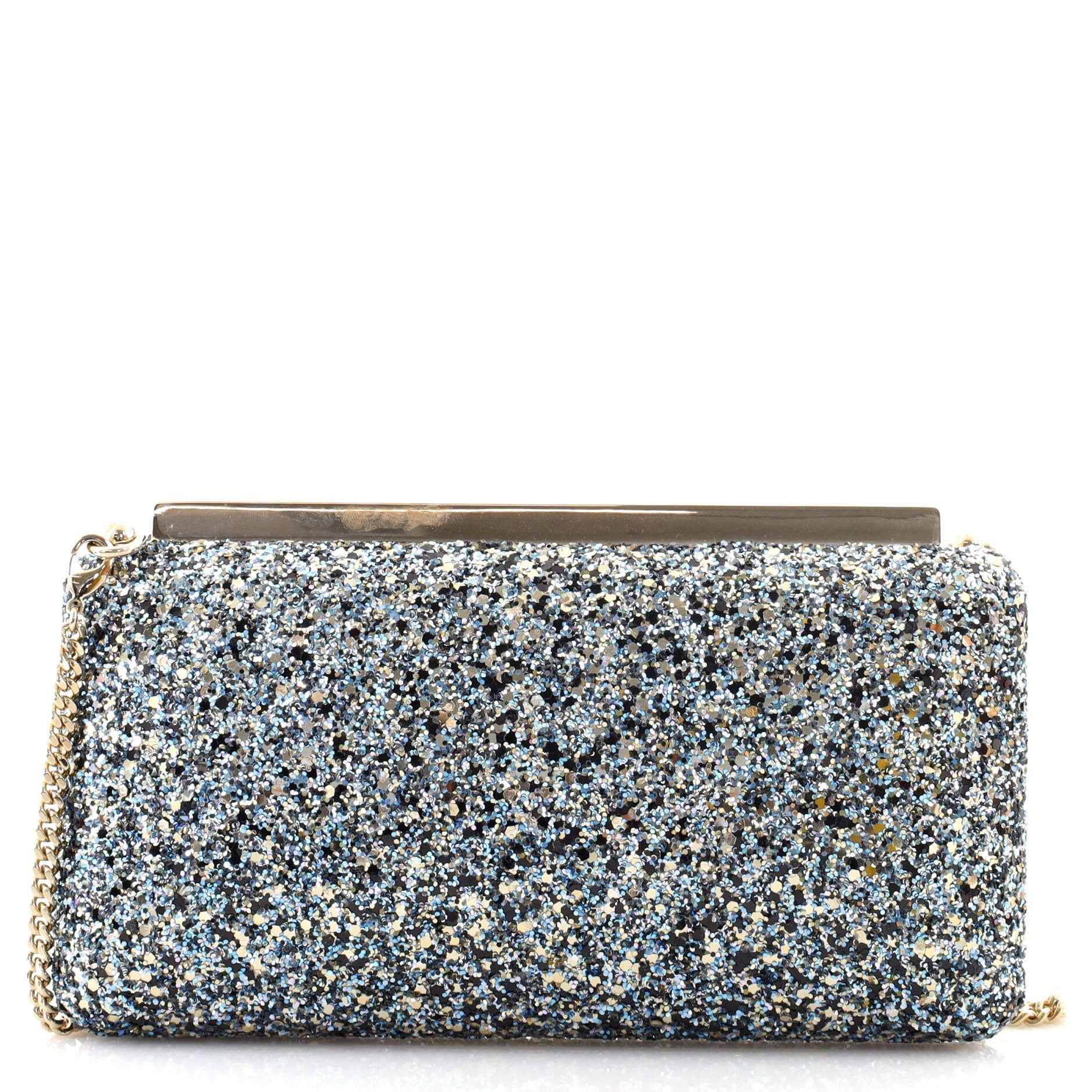 Ellipse Clutch Glitter Leather