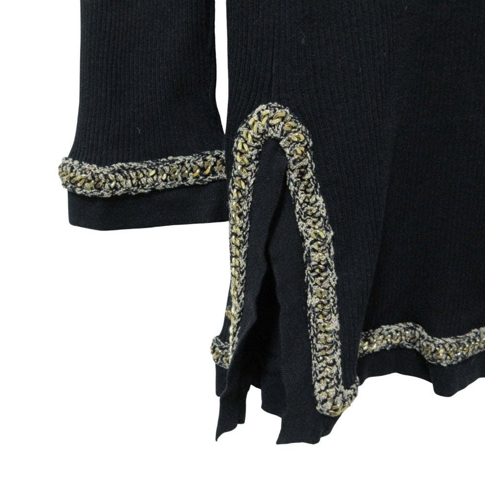 Chanel Chain Trim Rib Knit igan