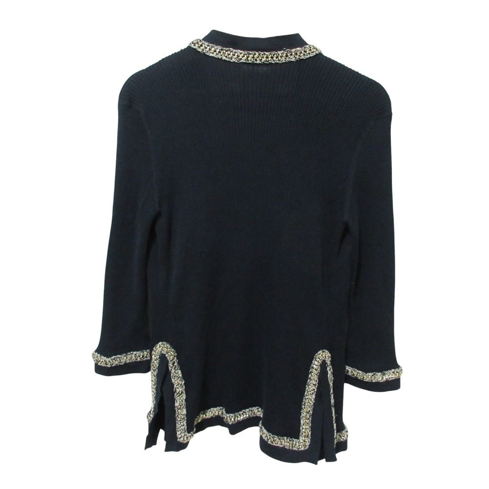Chanel Chain Trim Rib Knit igan