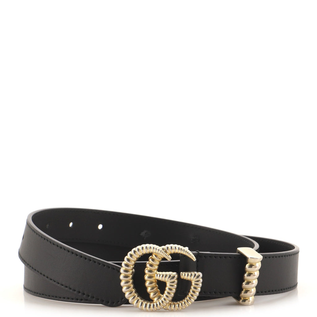 GG Torchon Belt Leather Thin 85