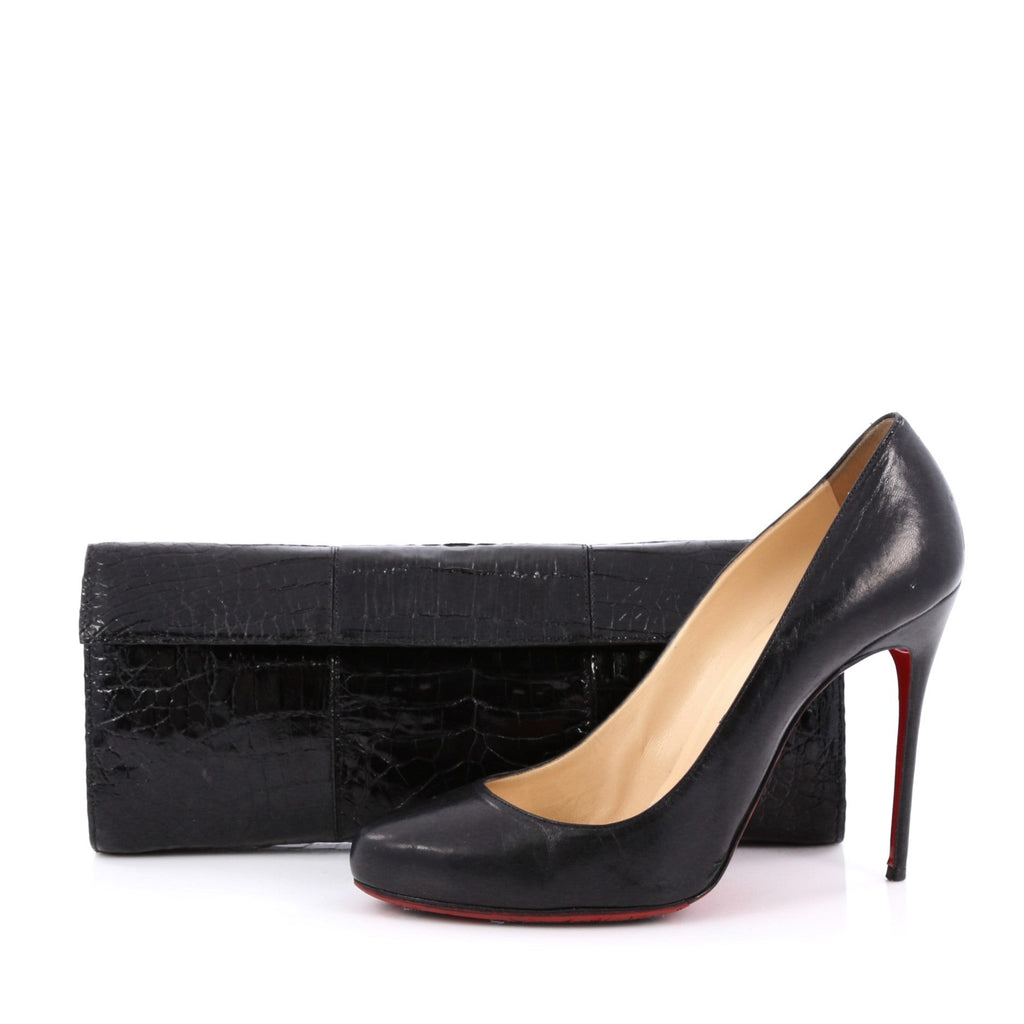 Flap Clutch Crocodile Long