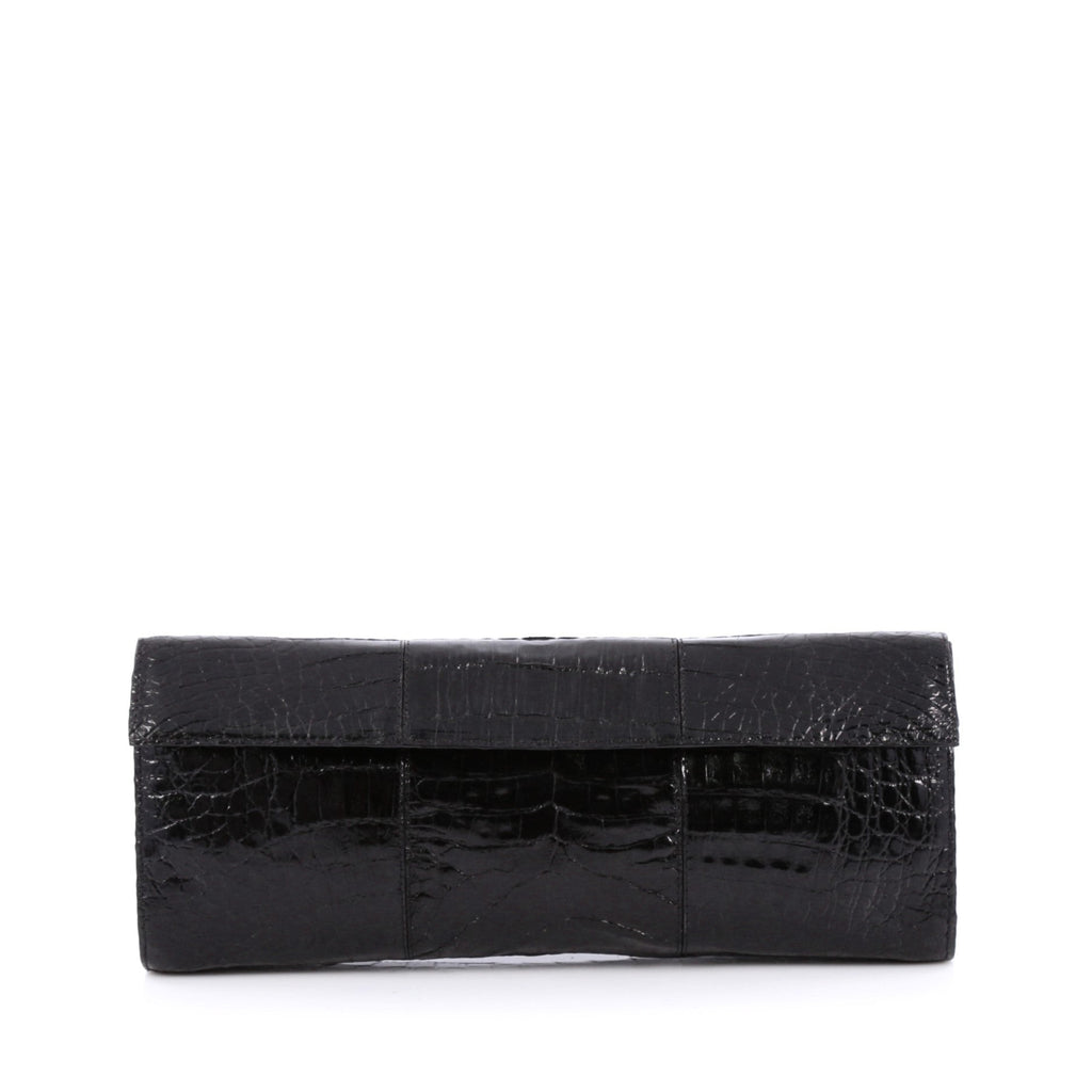 Flap Clutch Crocodile Long