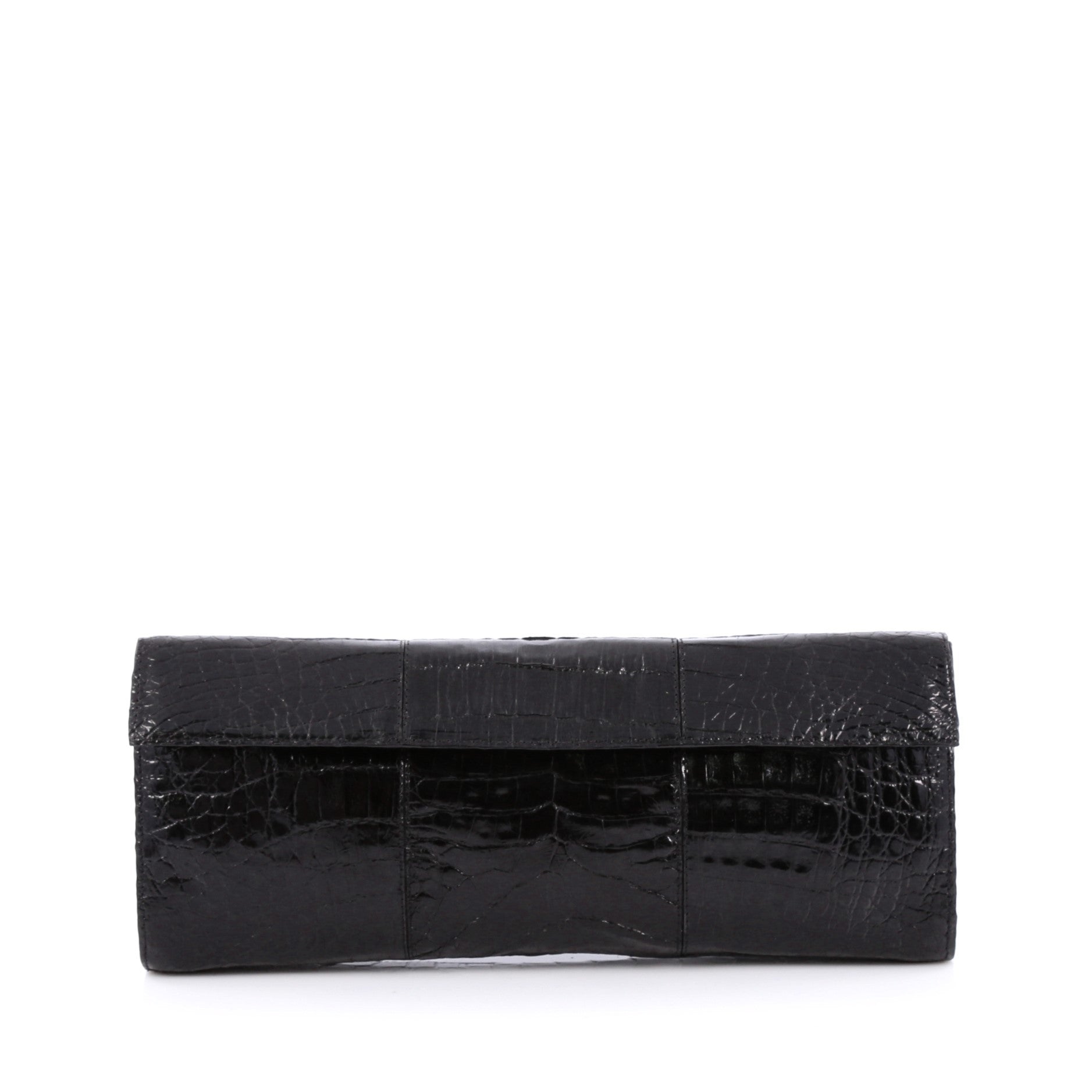 Flap Clutch Crocodile Long