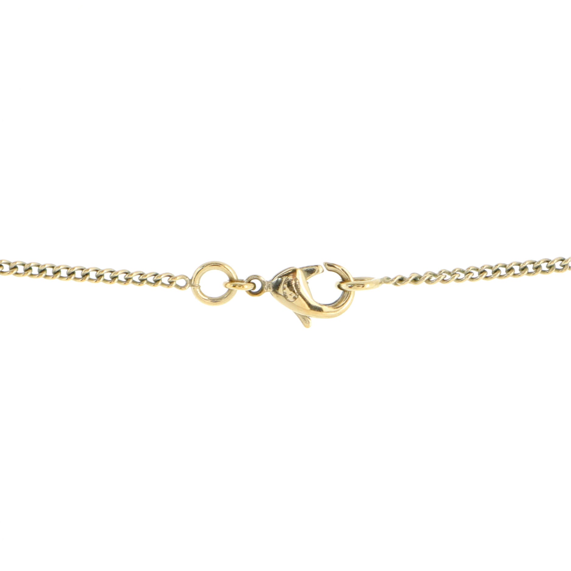 CC Drop Pendant Necklace Metal with Enamel and Faux Pearl