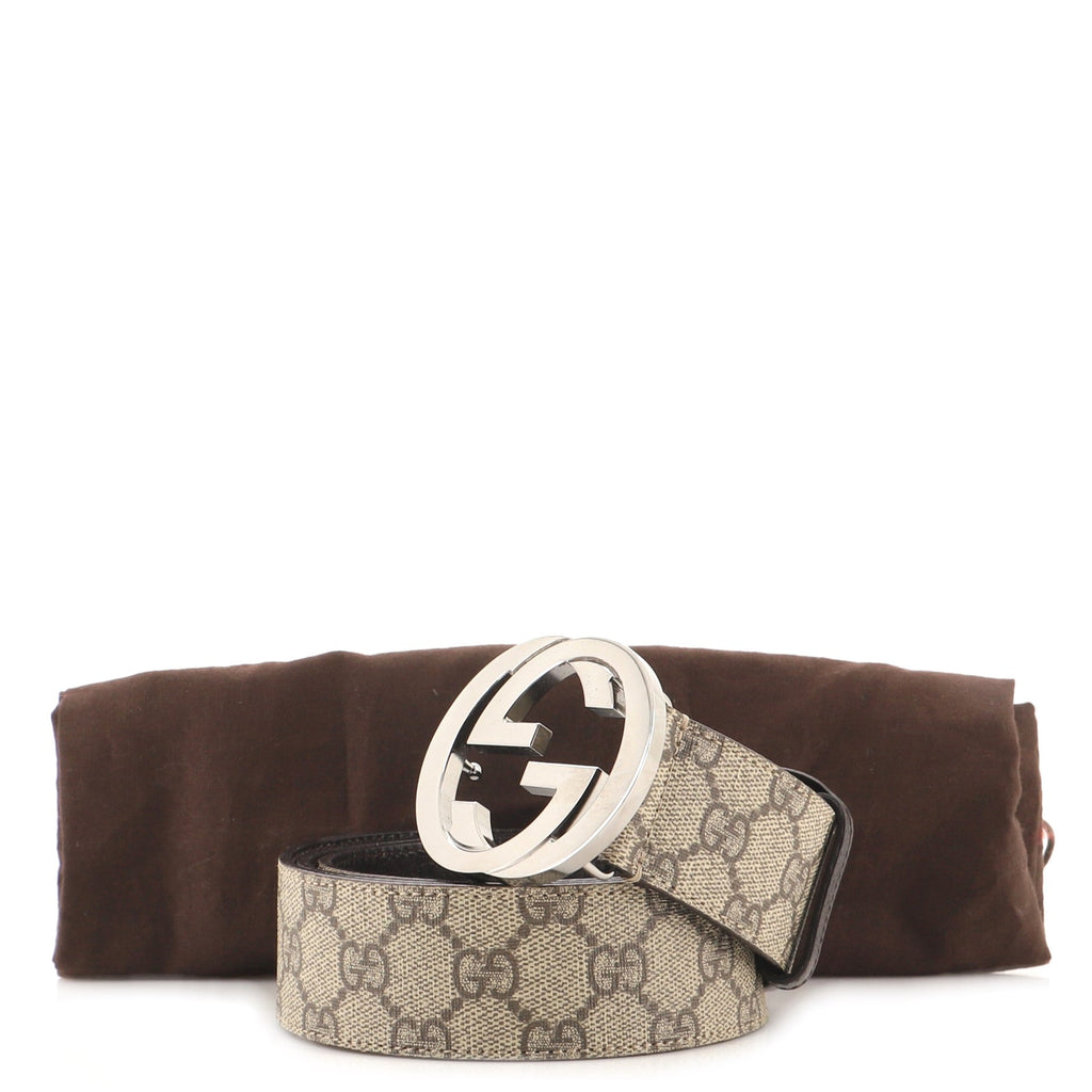 Interlocking G Belt GG Coated Canvas Wide 100