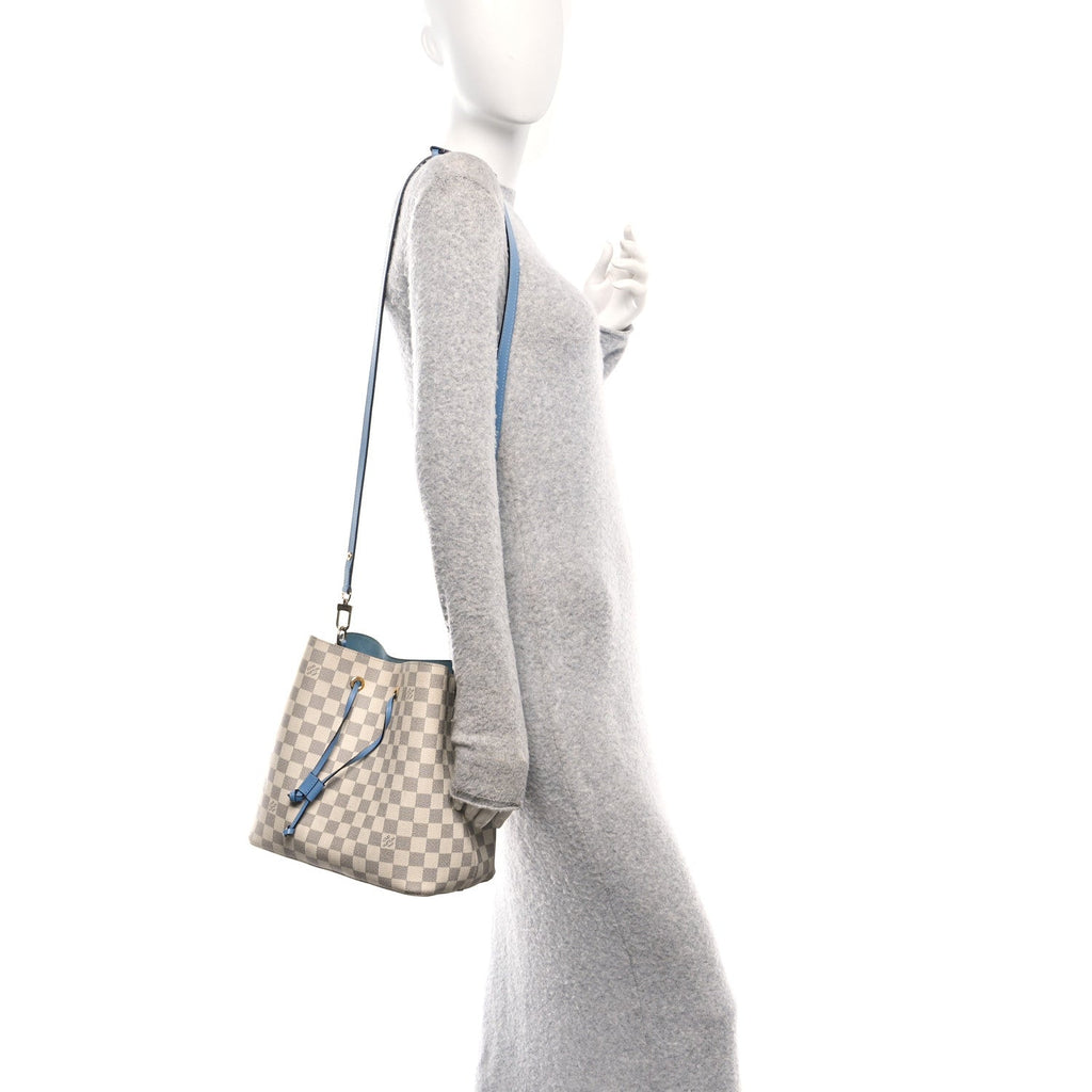 Damier Azur Neonoe MM Bleuet