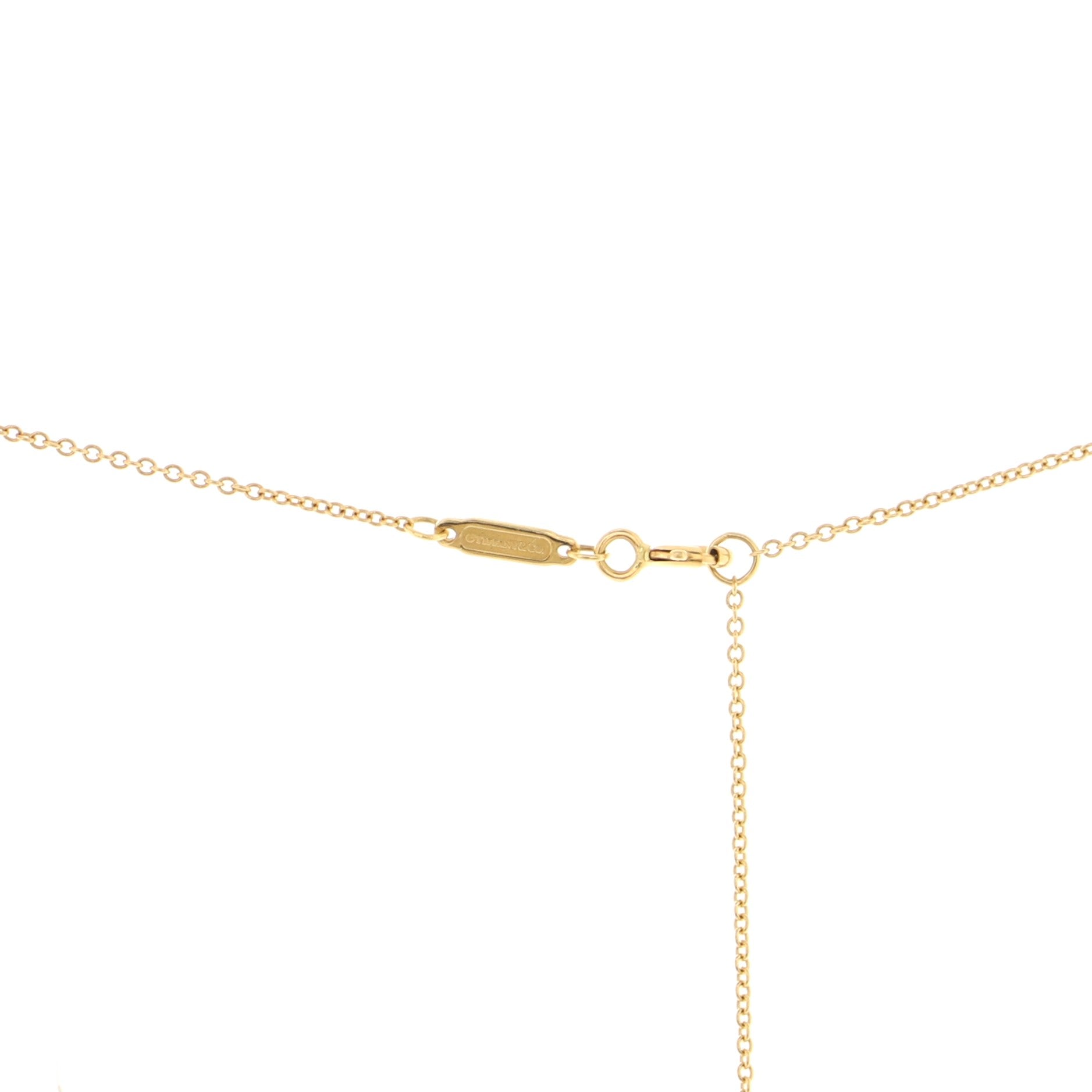 T Smile Pendant Necklace 18K Yellow Gold Small