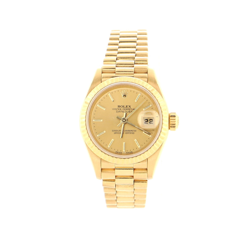 Oyster Perpetual President Datejust Automatic Watch Yellow Gold 26
