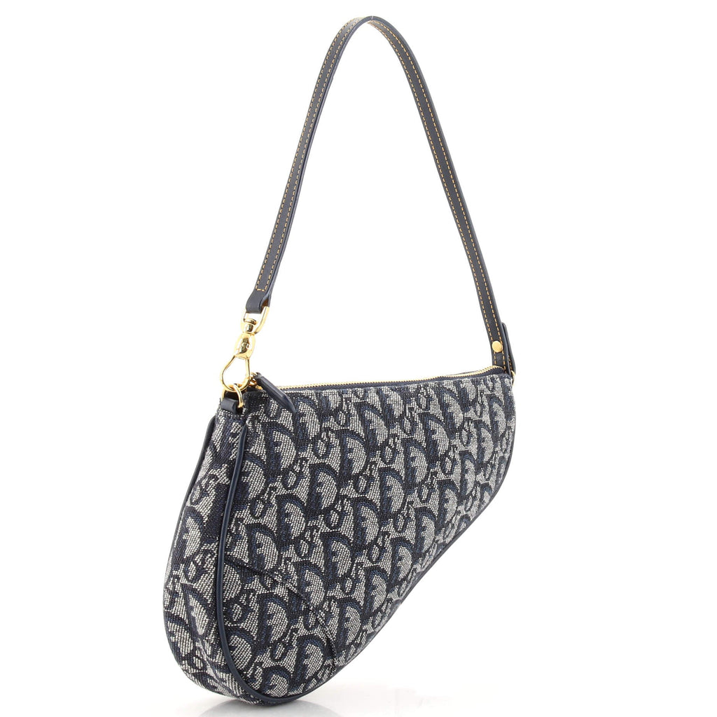 Vintage Saddle Bag Diorissimo Canvas Mini