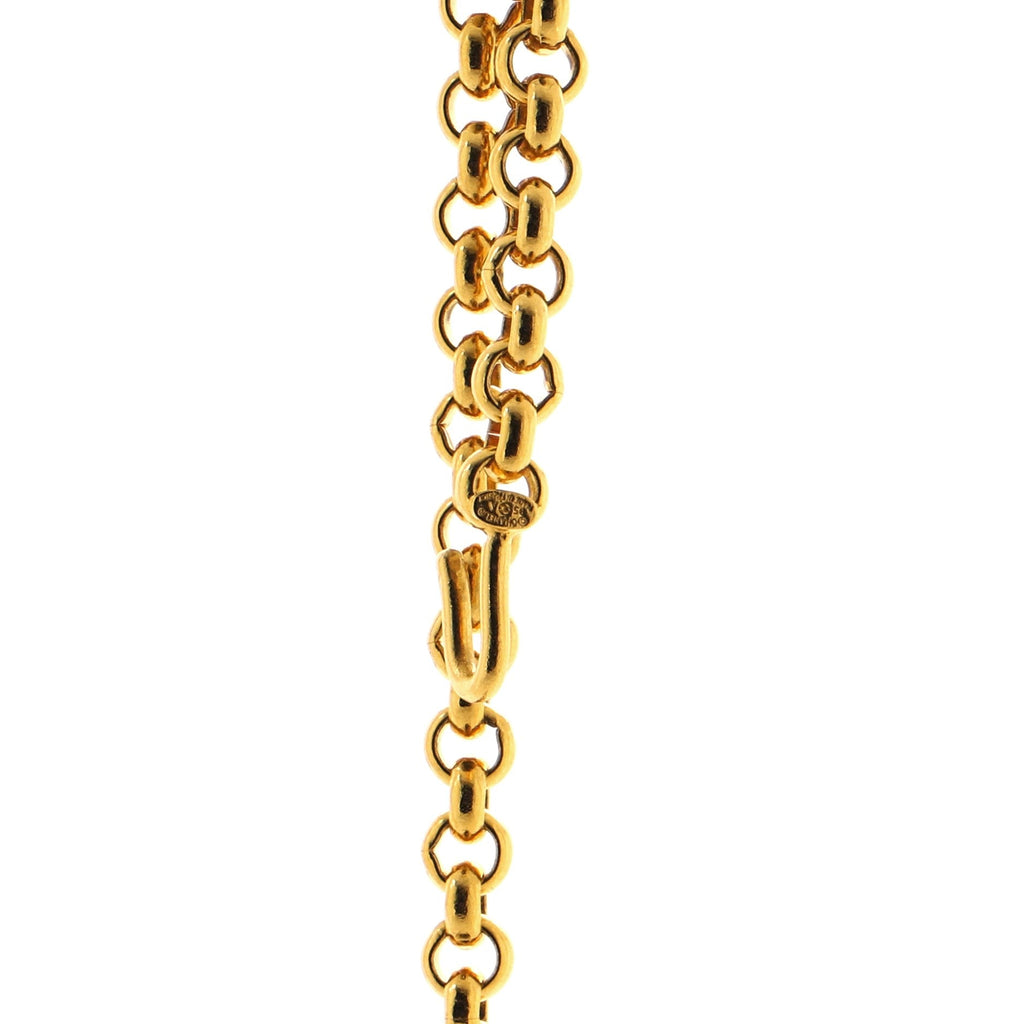 Vintage CC Charms Long Necklace Metal