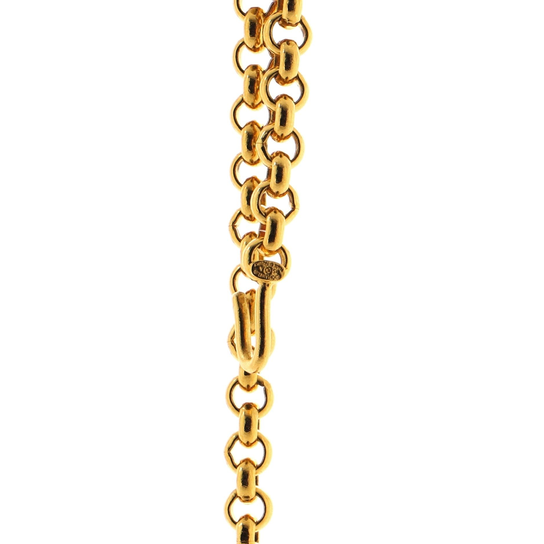 Vintage CC Charms Long Necklace Metal
