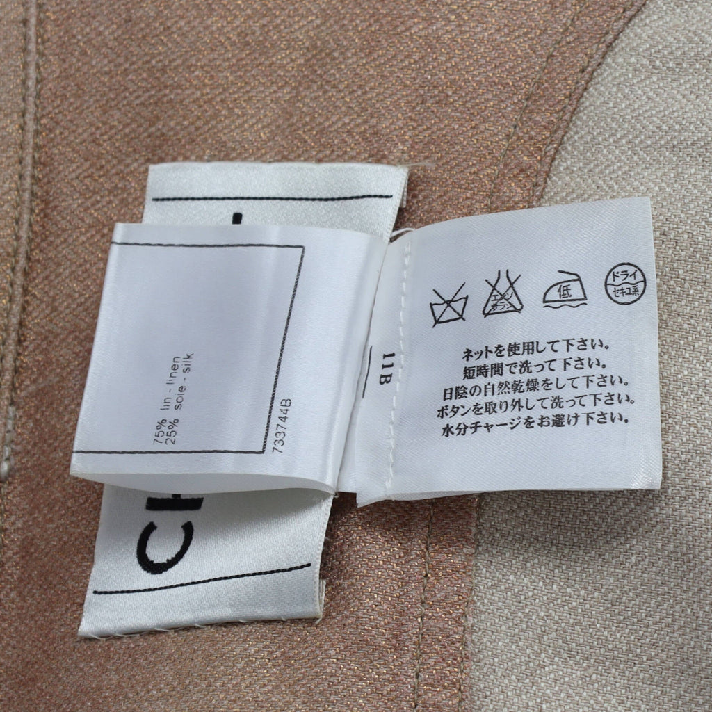 Women's Vintage Double Pocket Jacket Woven Linen