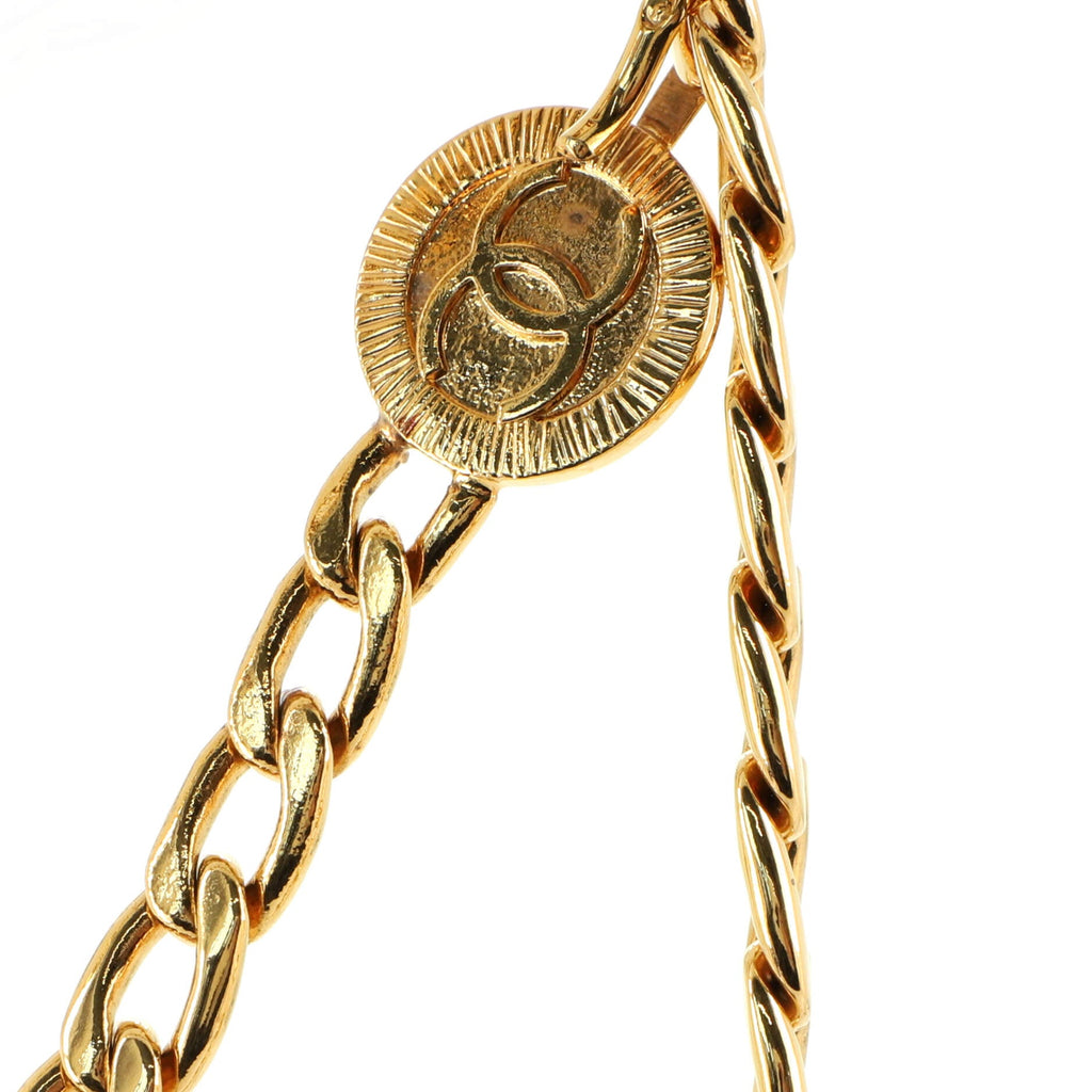 Vintage Medallion Chain Belt Metal 80