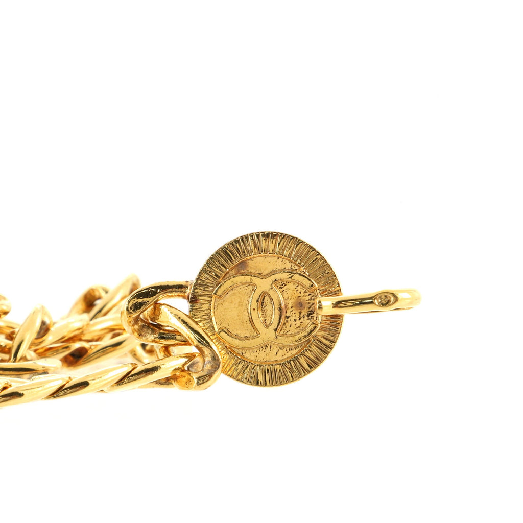 Vintage Medallion Chain Belt Metal 80