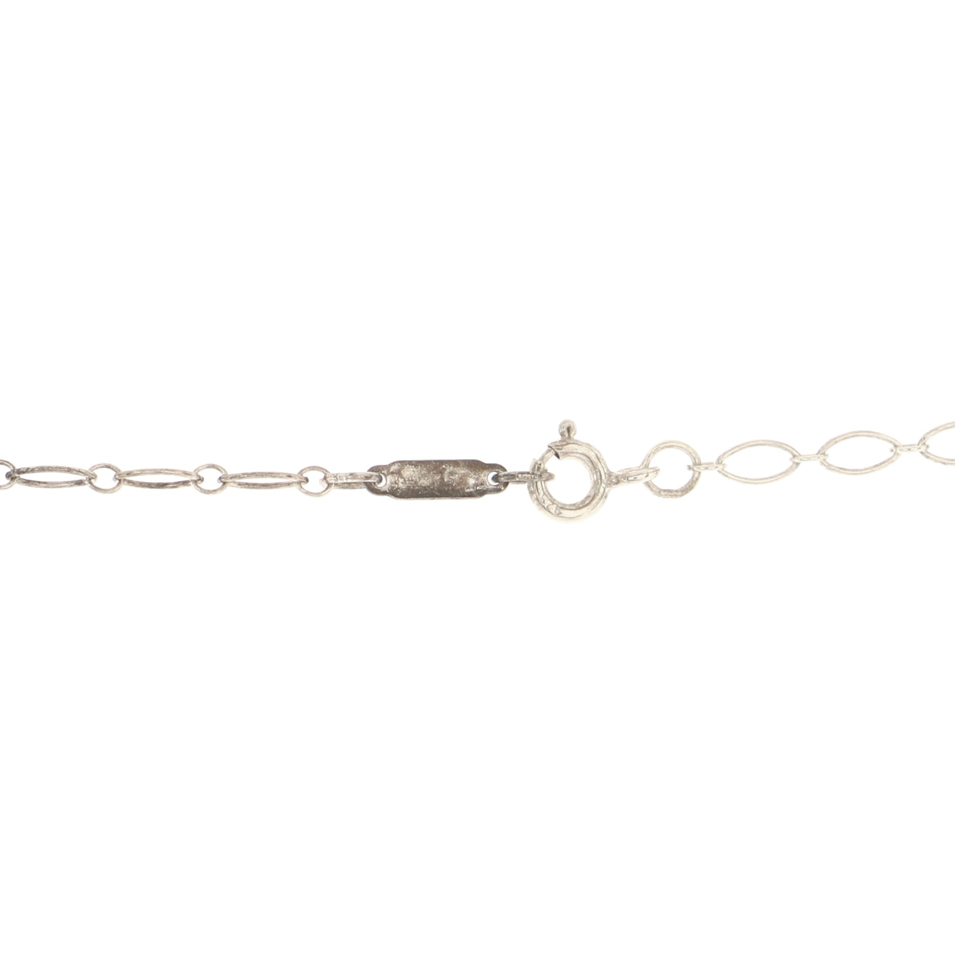 Daisy Key Pendant Necklace Sterling Silver with Diamond Large