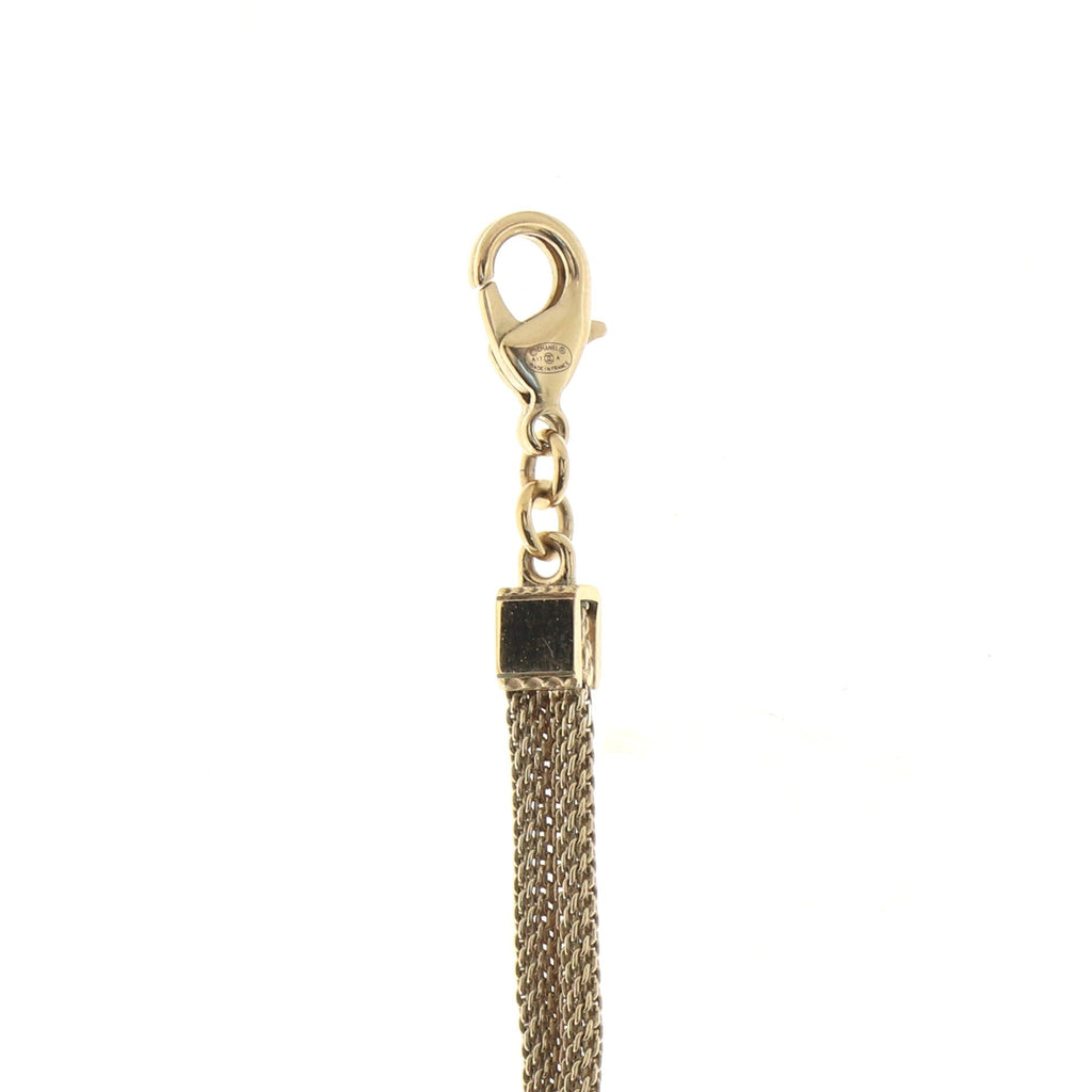 Logo Mesh Choker Necklace Metal Thin