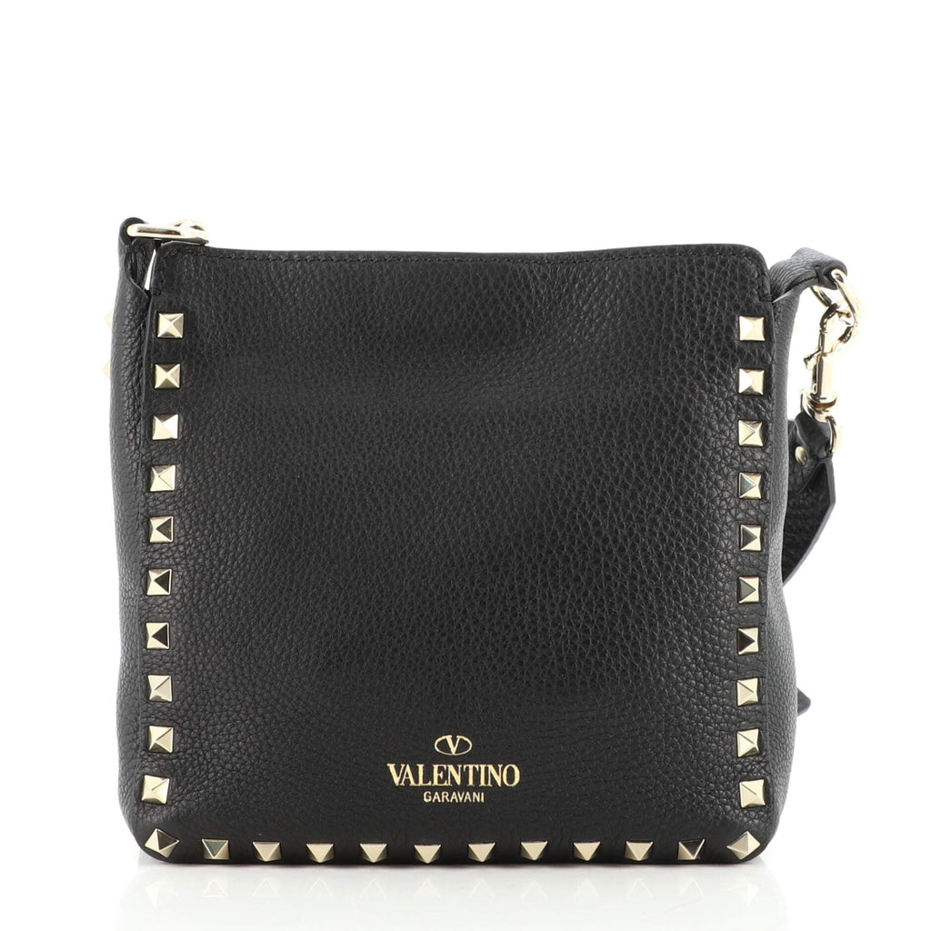 Rockstud Flip Lock Messenger Bag Leather Mini