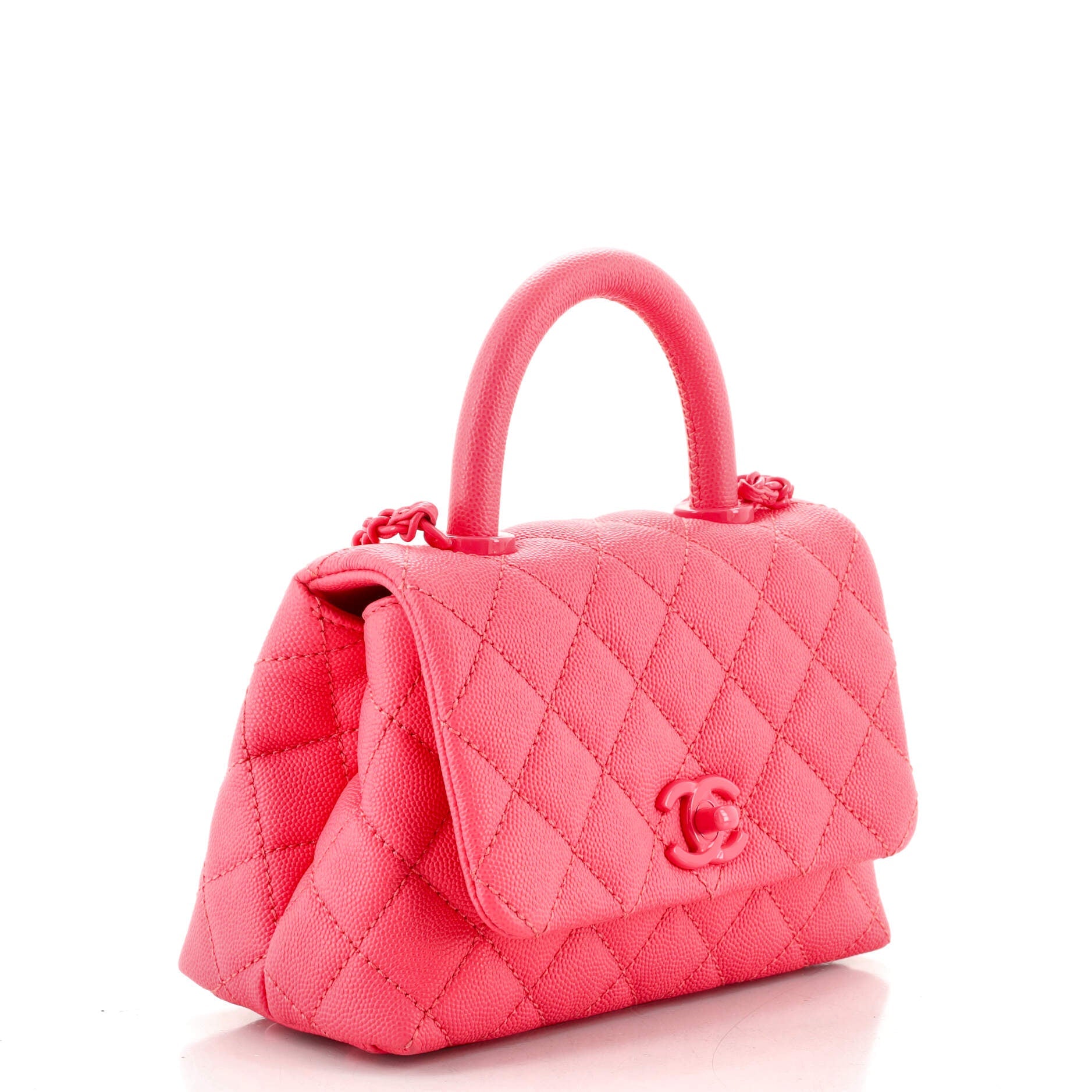Coco Top Handle Bag Quilted Caviar Extra Mini