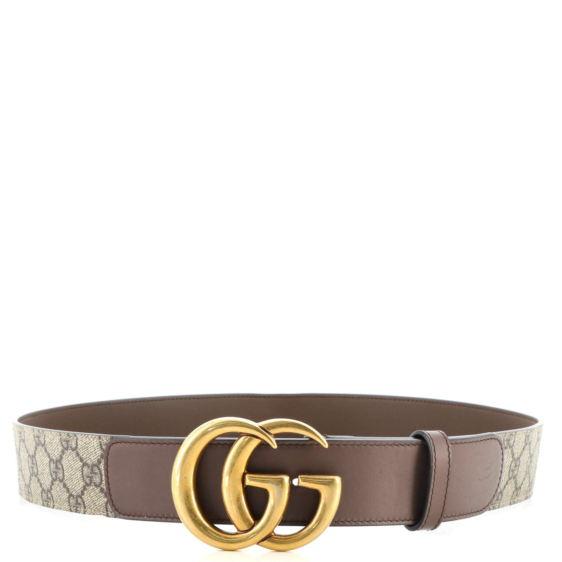 GG Marmont Belt GG Coated Canvas and Leather Wide 95