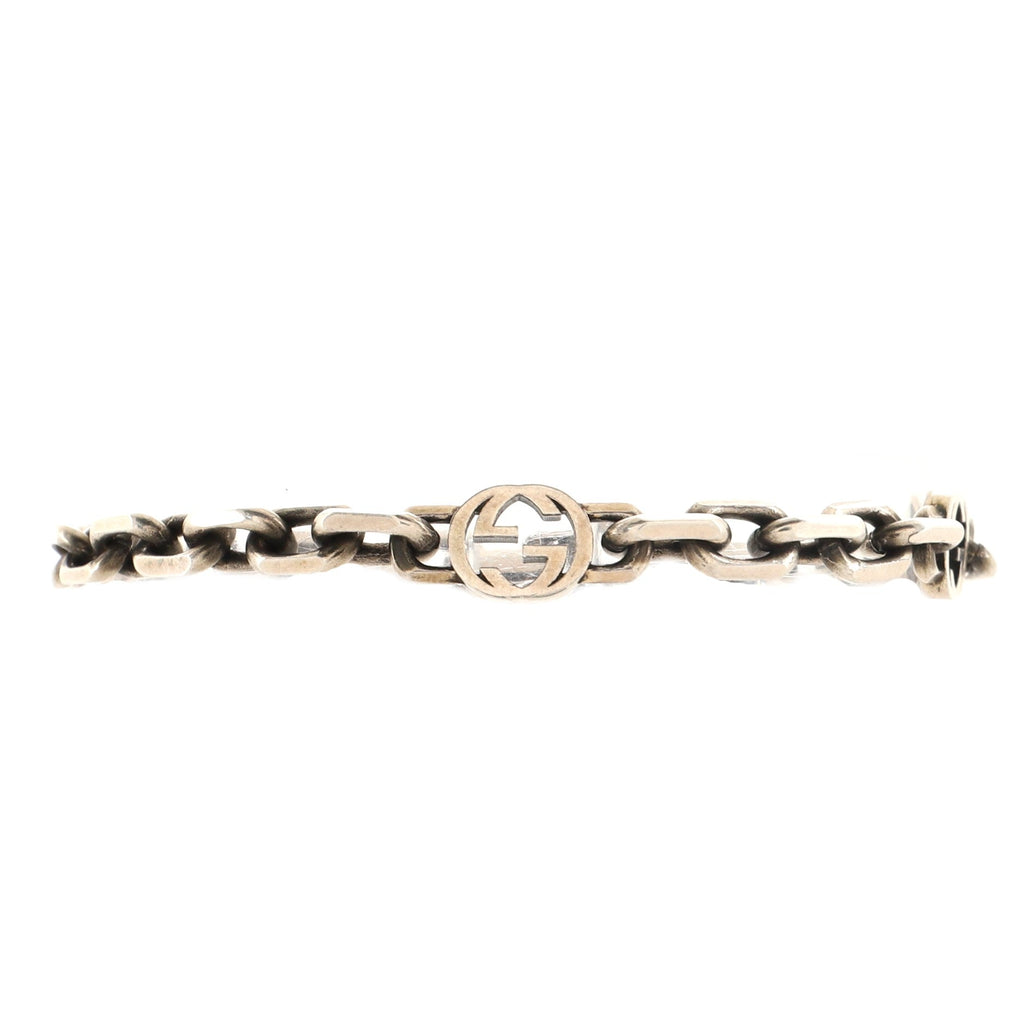 Interlocking G Chunky Chain Bracelet Sterling Silver