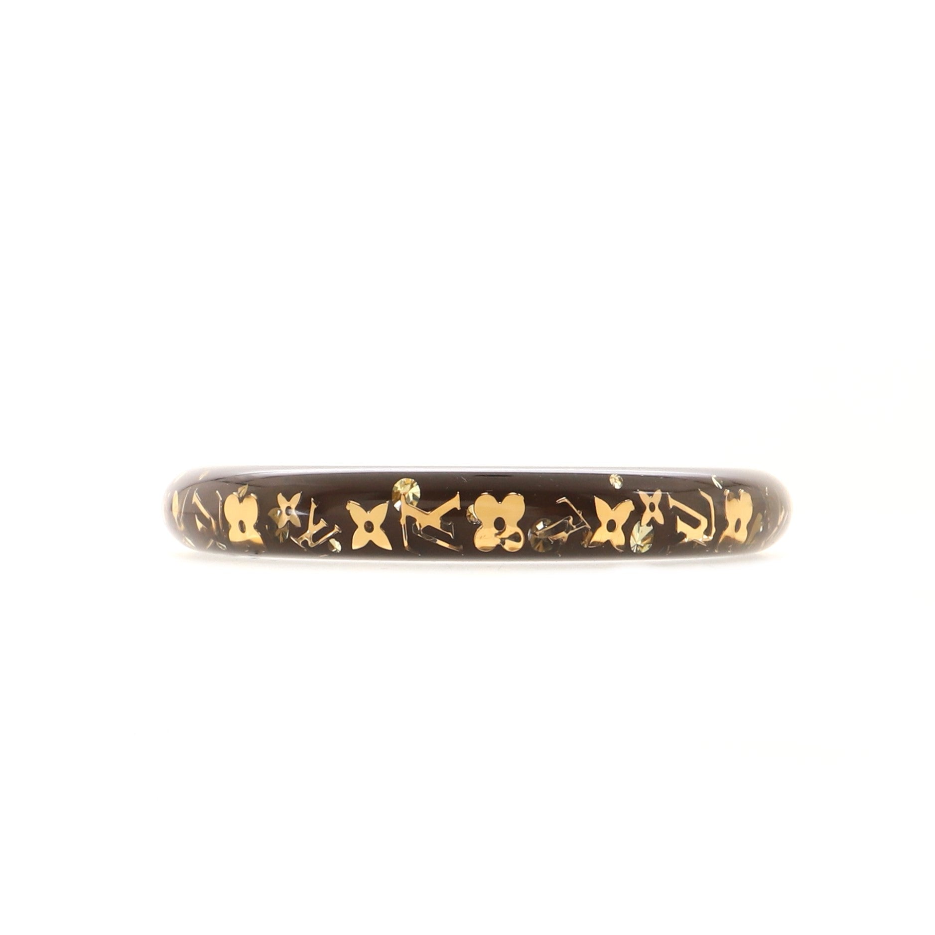 Inclusion Bangle Bracelet Resin with Crystals PM