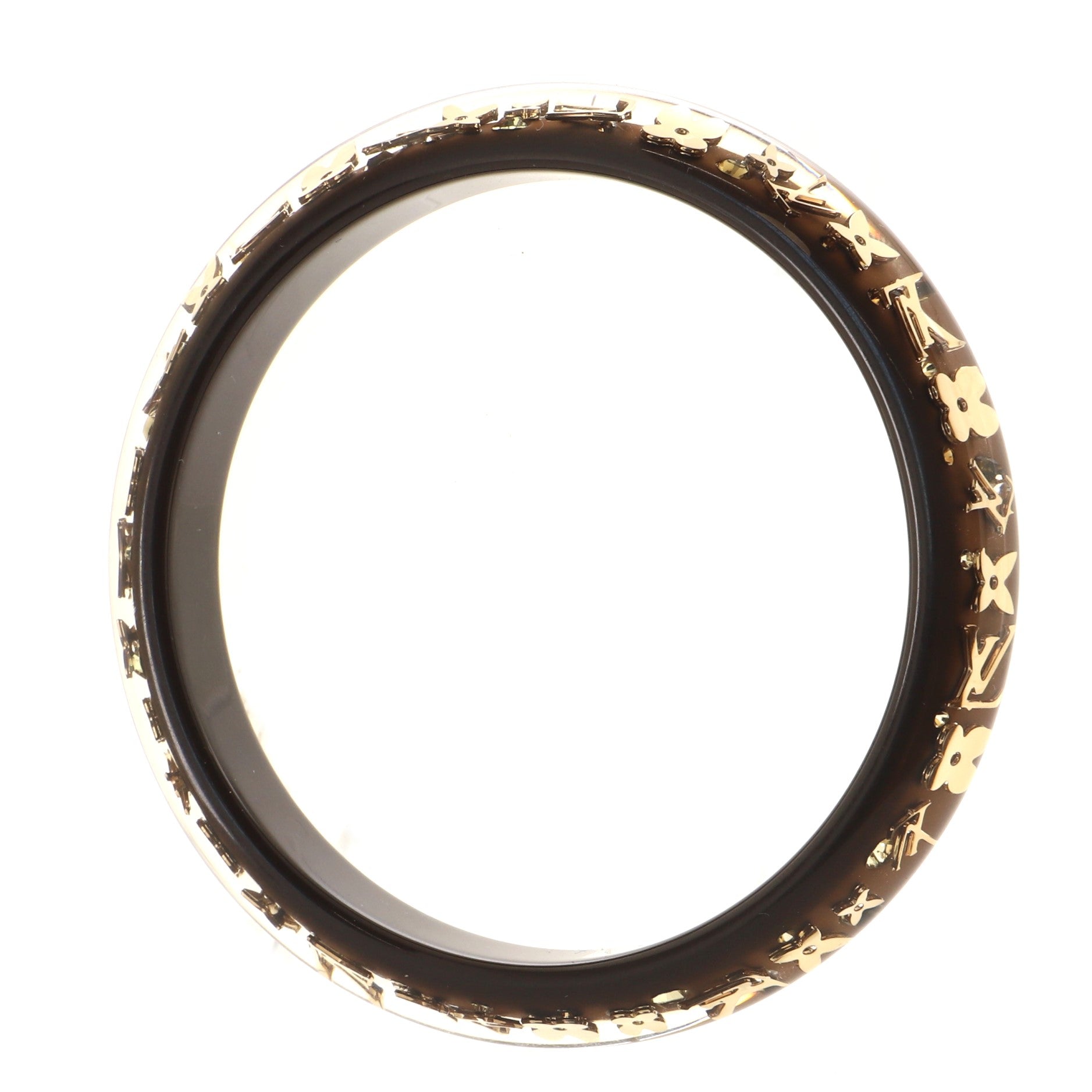Inclusion Bangle Bracelet Resin with Crystals PM