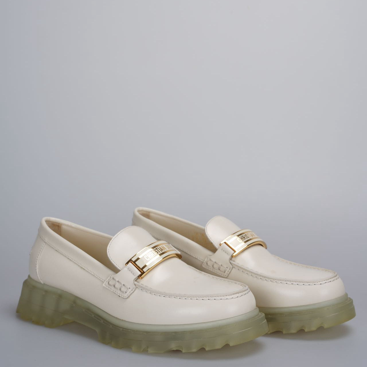 Christian Dior White Loafers 36.5