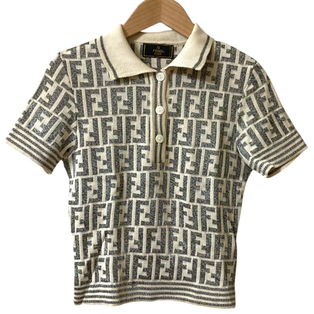 Fendi Zucca Knit Polo Shirt