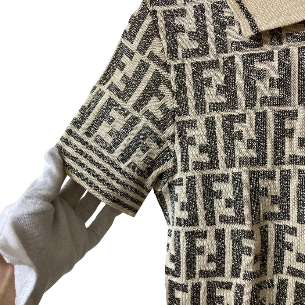 Fendi Zucca Knit Polo Shirt