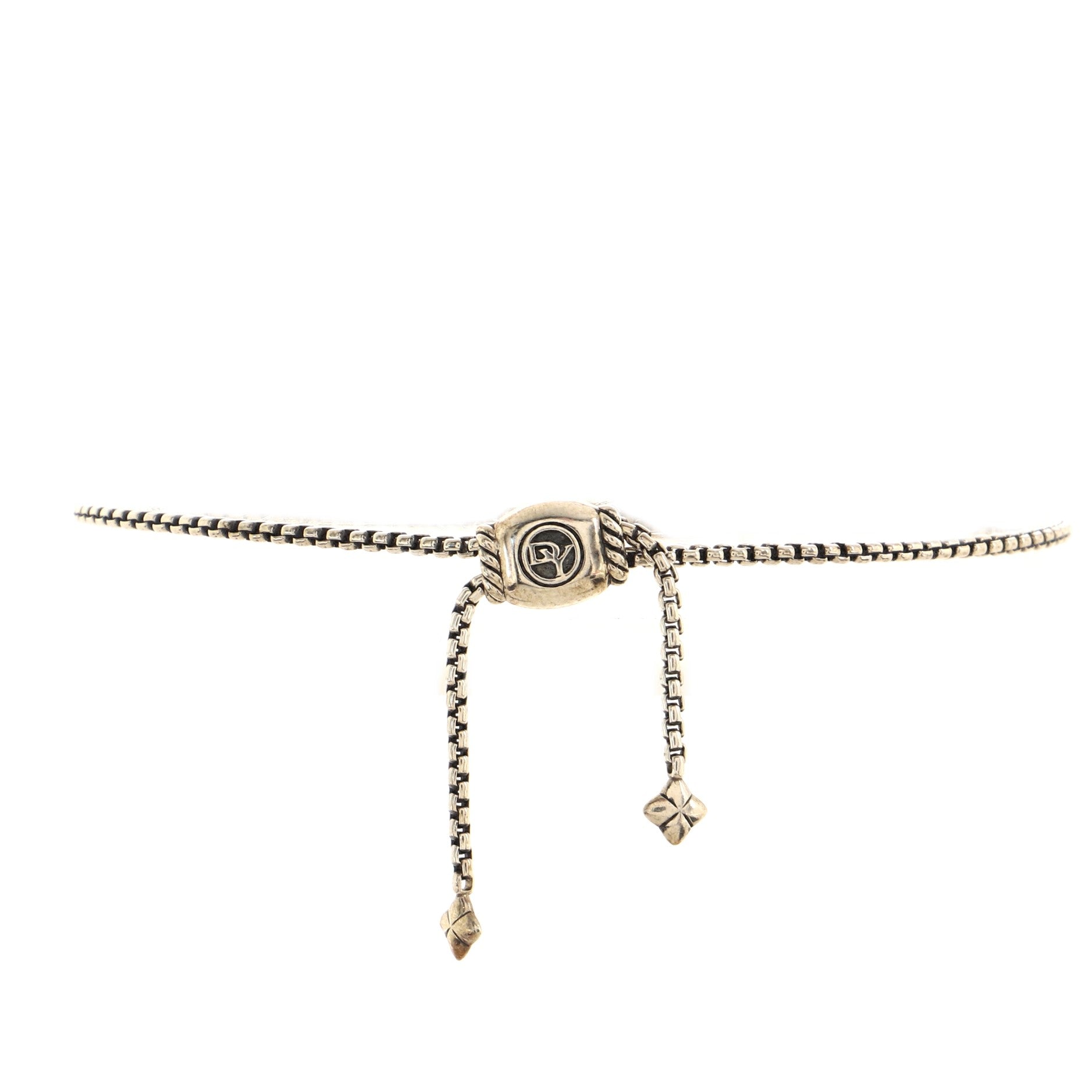 Pave Cross Bracelet Sterling Silver with Diamonds Petite
