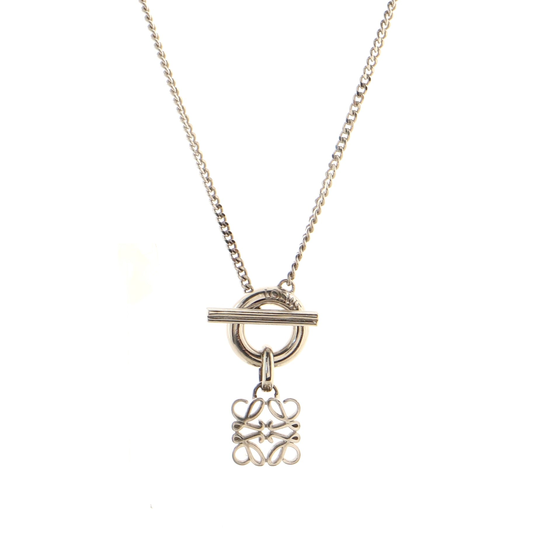 Anagram Toggle Pendant Necklace Sterling Silver