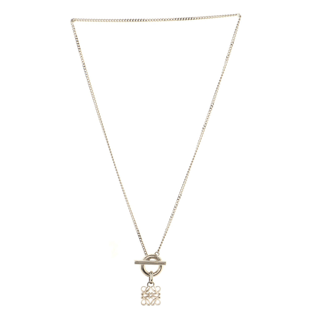 Anagram Toggle Pendant Necklace Sterling Silver