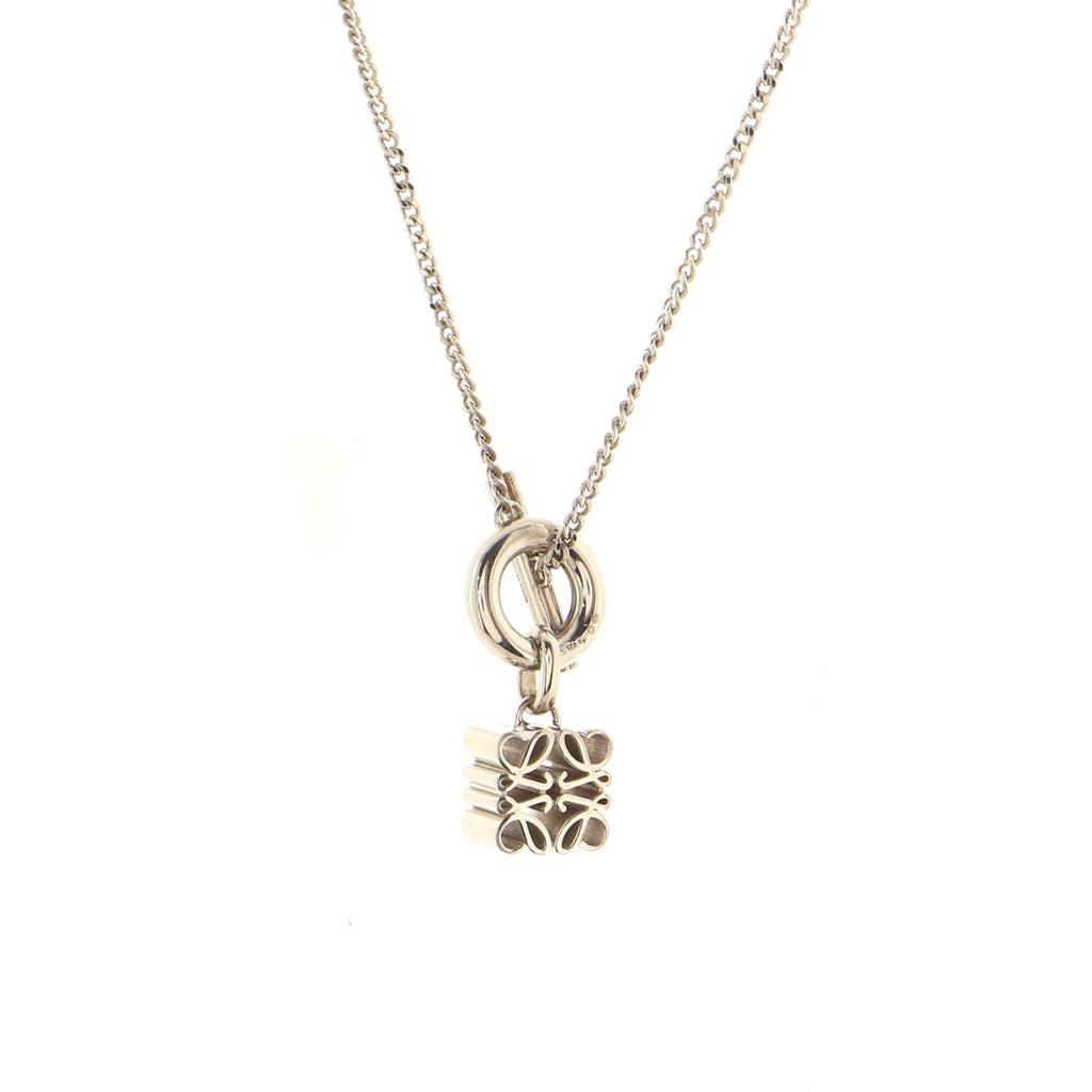 Anagram Toggle Pendant Necklace Sterling Silver
