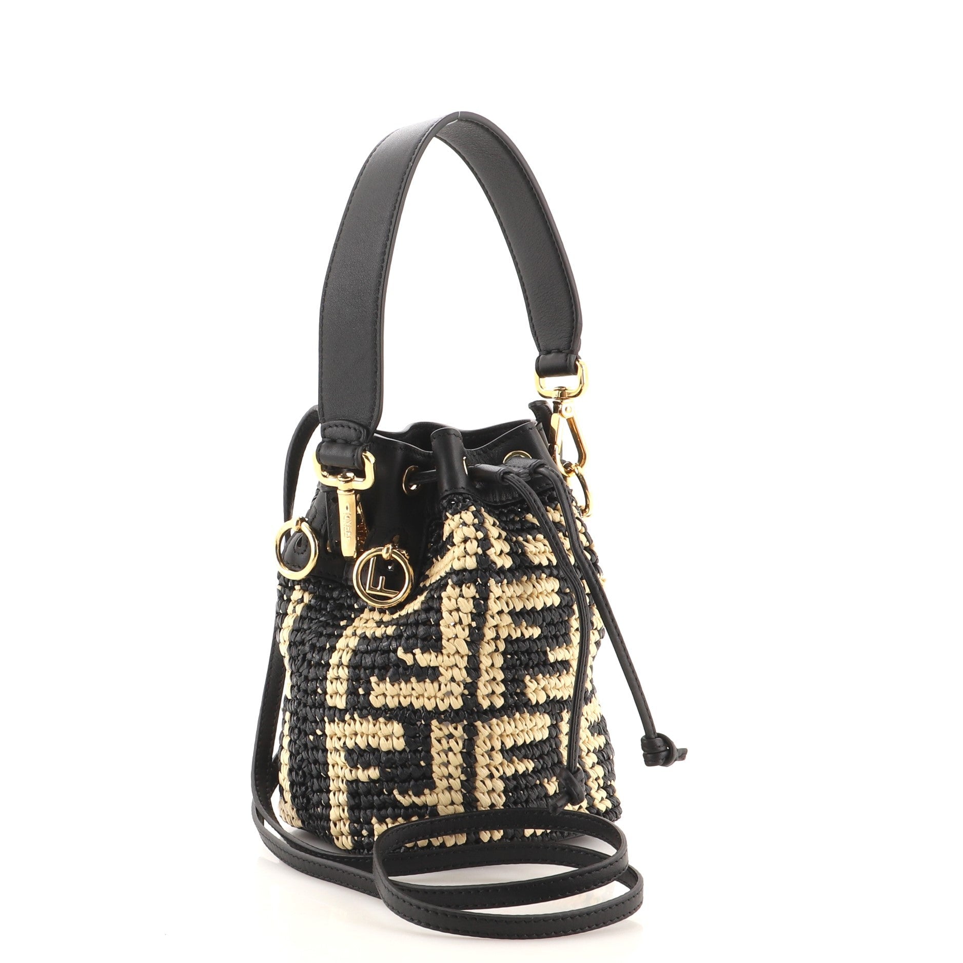 Mon Tresor Bucket Bag Zucca Raffia Mini