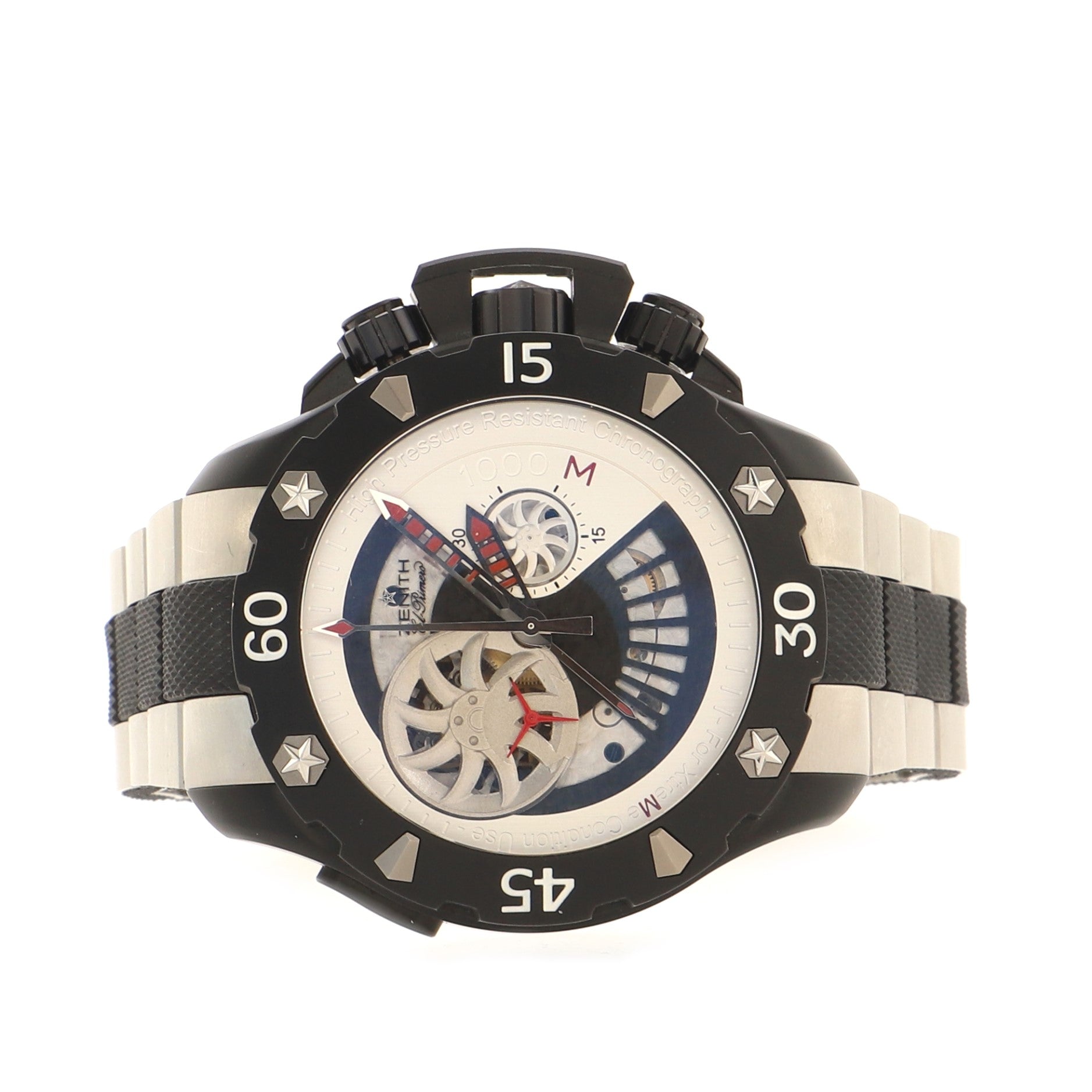 Defy Xtreme Open El Primero Chronograph Automatic Watch Titanium and Stainless Steel 46