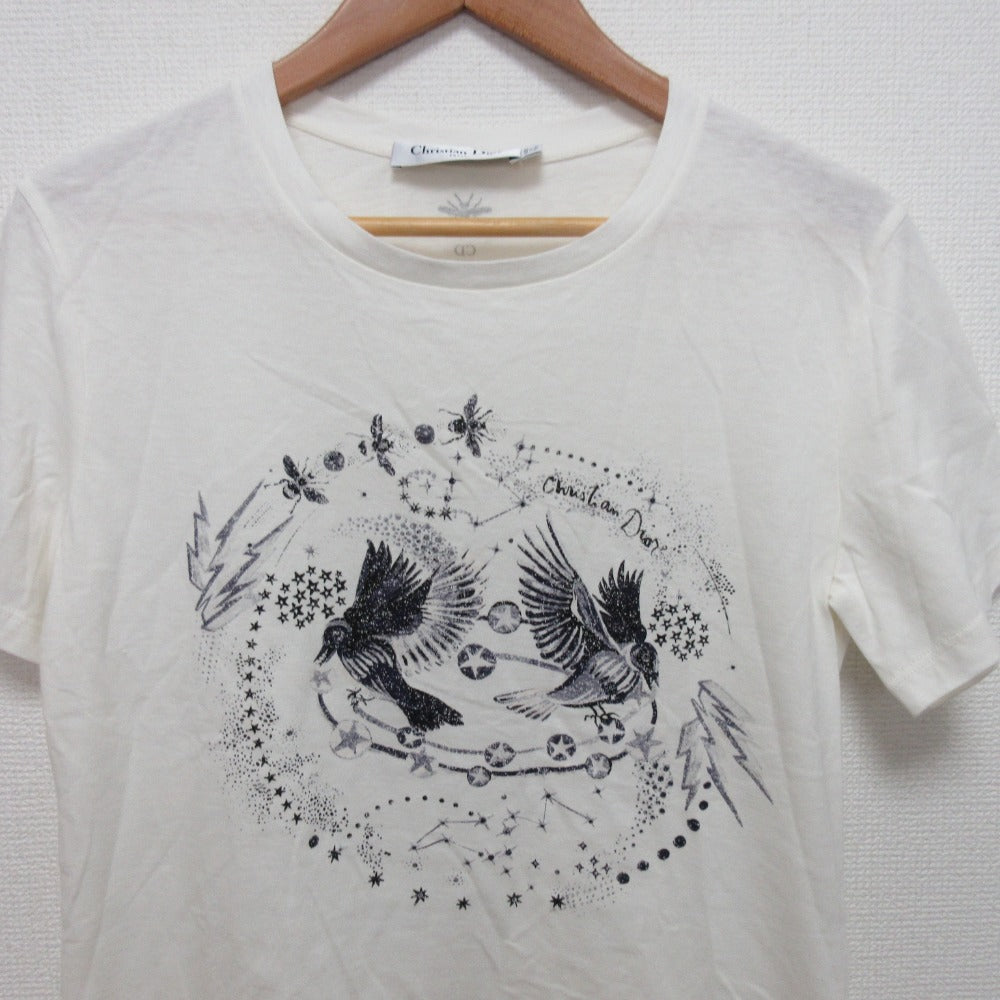 Christian Dior Logo Bird Print Cotton T-shirt