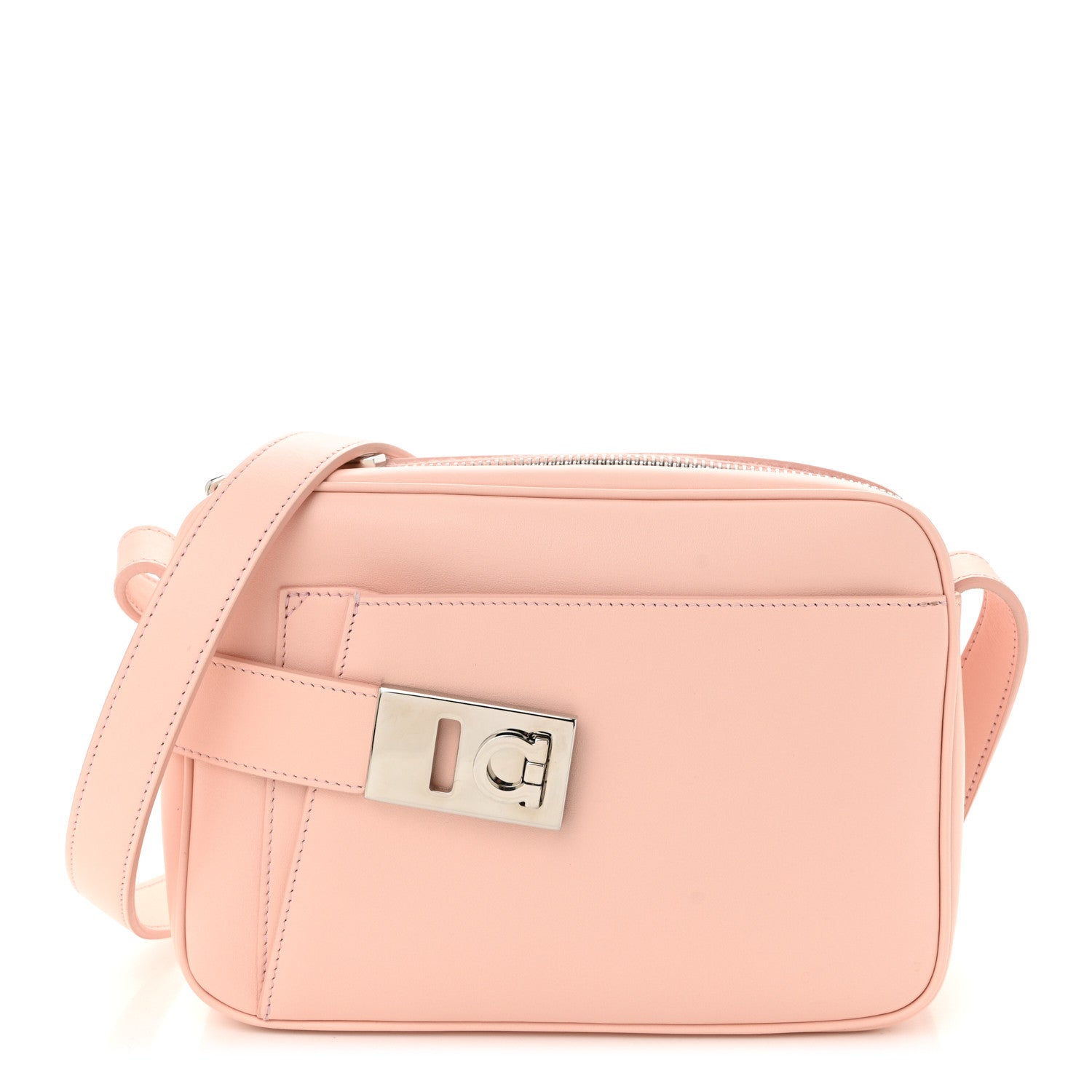 Calfskin Gancio Small Archive Camera Case Nylund Pink